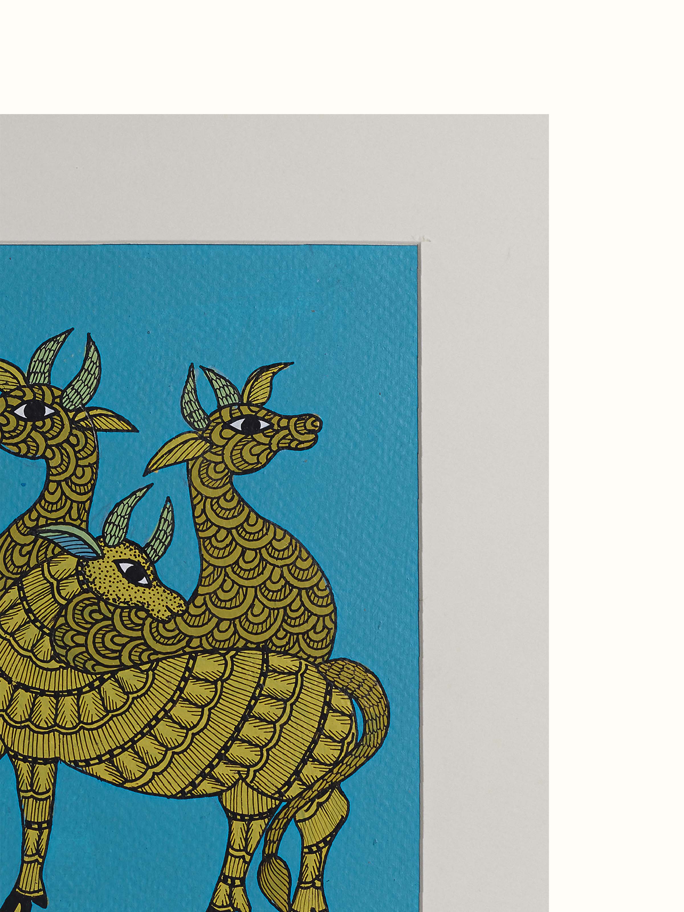 The Three Friends Gond Art