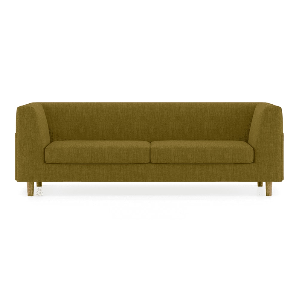 Rubik Premium 3 Seater Fabric Sofa in Olive Green Colour