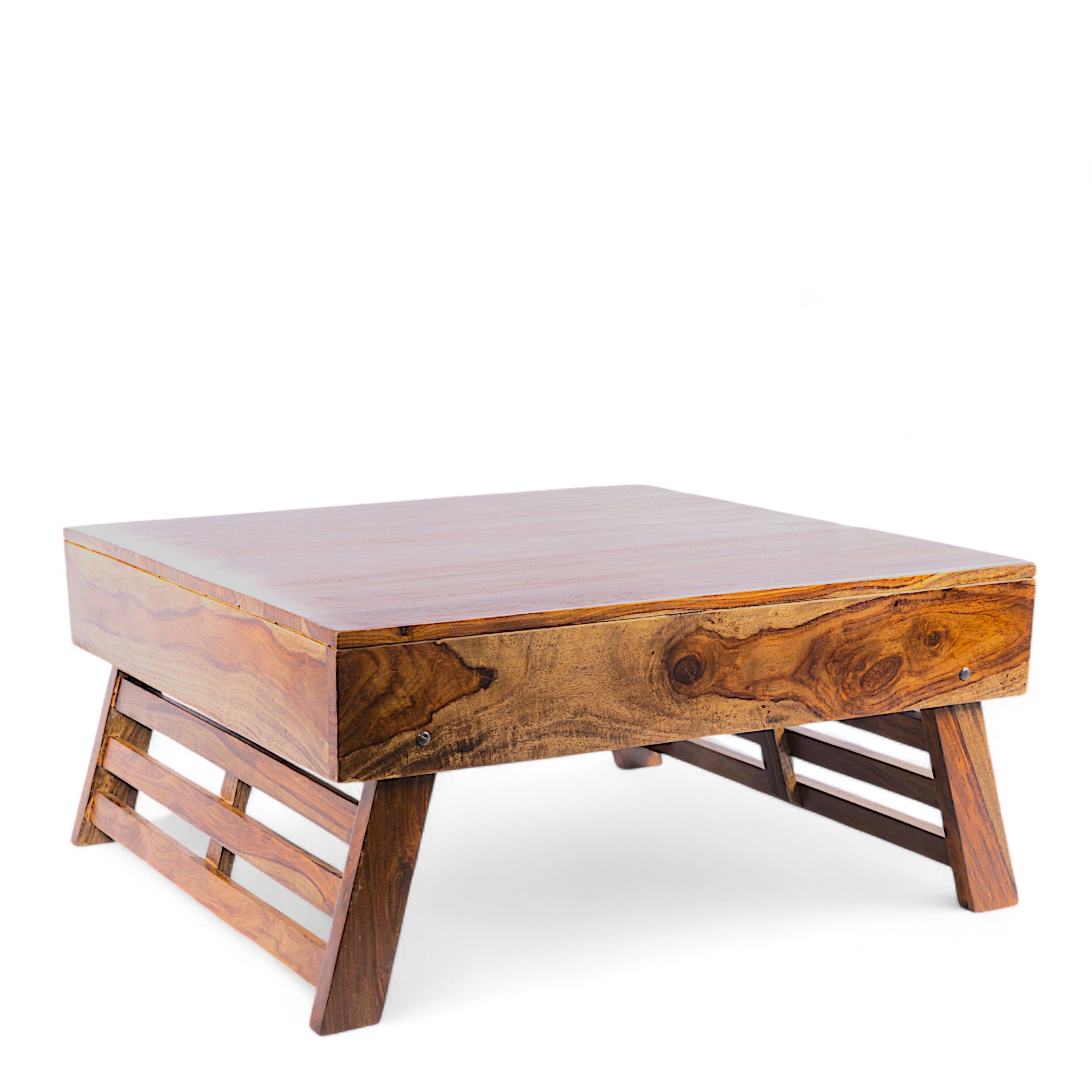 Bradford Sheesham Wood Coffee Table In Teak Finish
