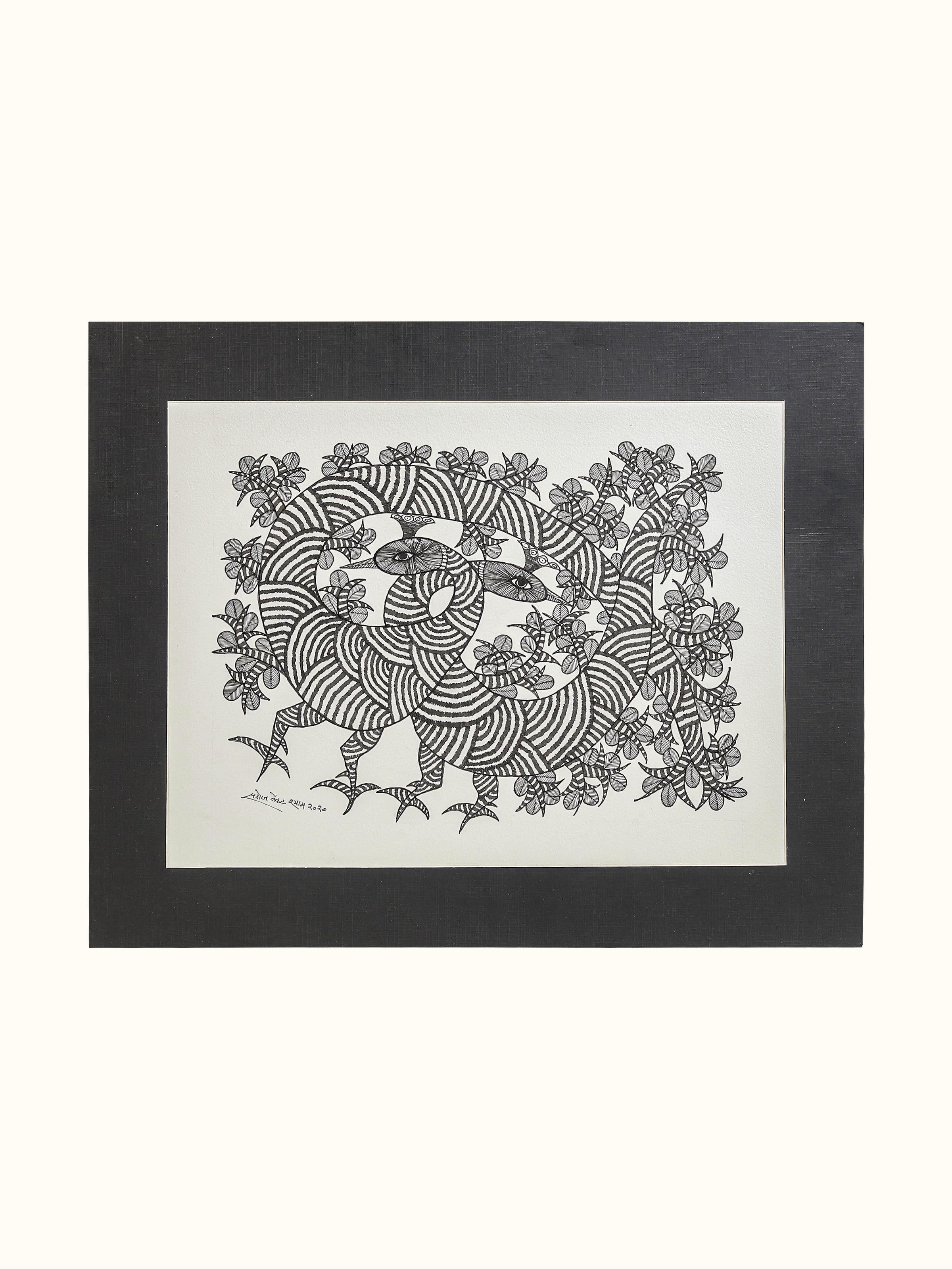 Silent Conversation Gond Art