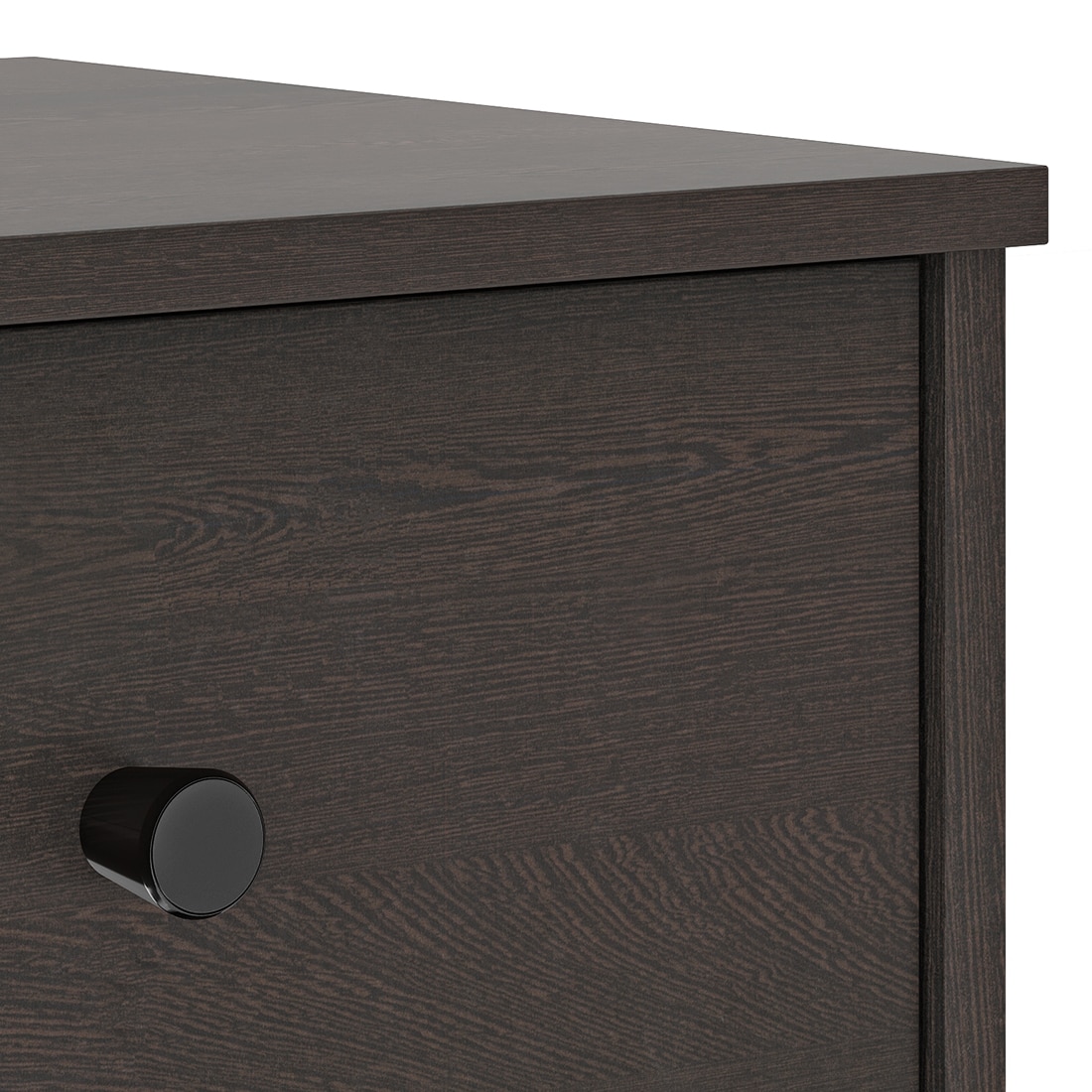 Hazel Engineered Wood Bedside Table in Dark Wenge Finish