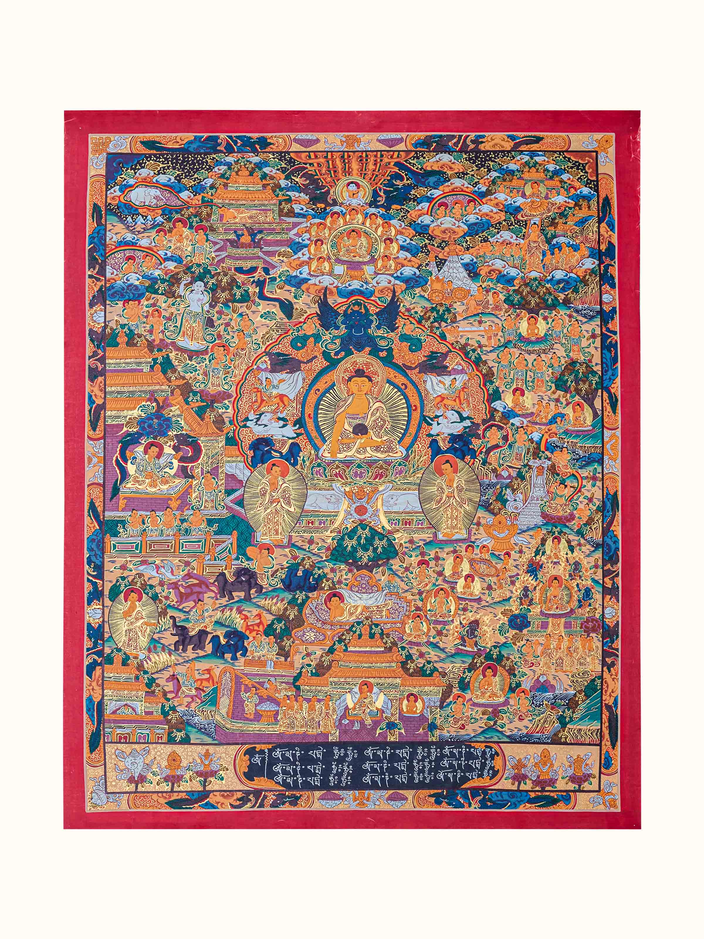Life Story of Buddha Thangka Painting
