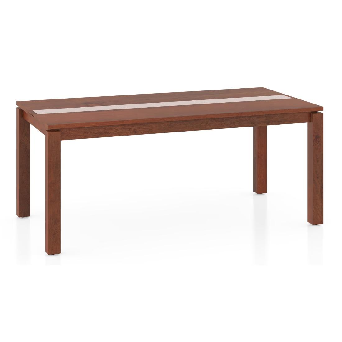 Atlas Crest Solid Wood 6 Seater Dining Table with 6 Rickman Lounge Chair