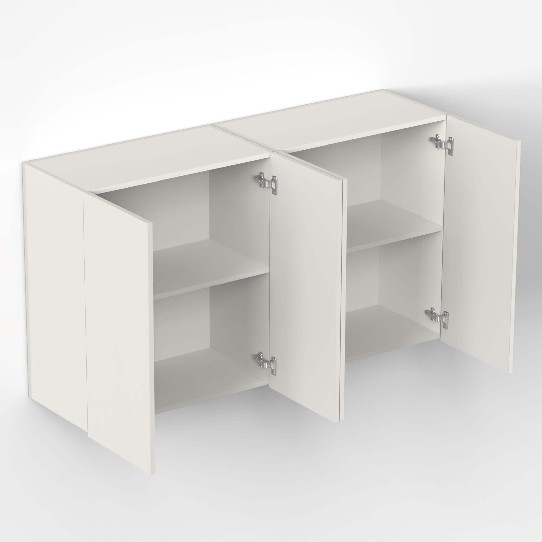 Opryt Engineered Wood Wall Mounted Two Kitchen Cabinet Rack In White Finish