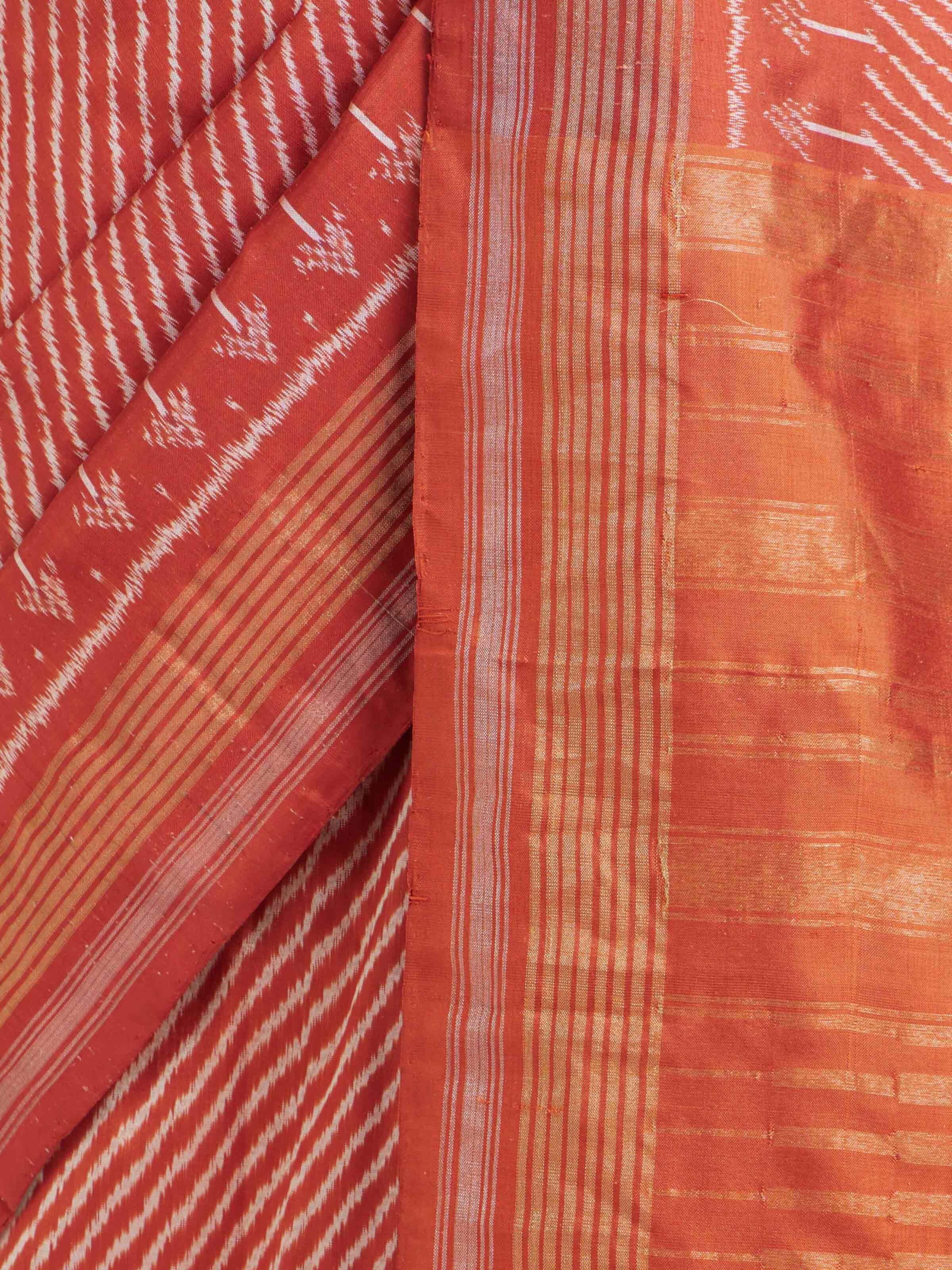 Multicolor Silk Pochampally Single Ikat Saree