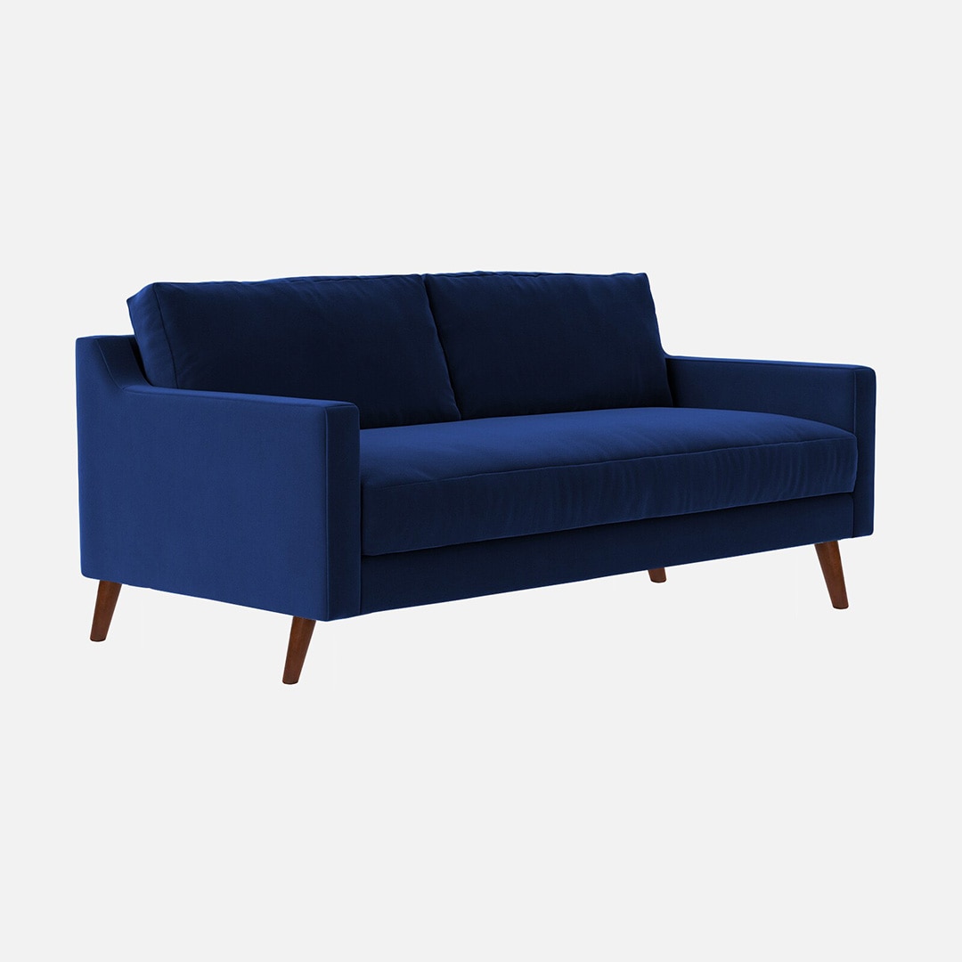 Reiti Velvet 2 Seater Sofa in Navy Blue Colour
