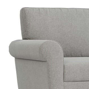 Oxford 2 Seater Fabric Sofa in Vapour Grey Colour
