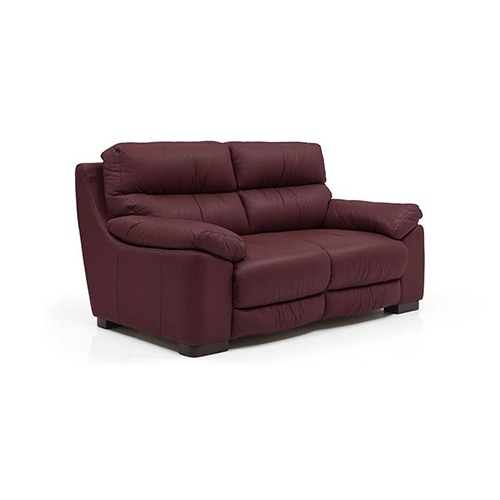Thiene 2 Seater Leather Sofa in Wine Colour