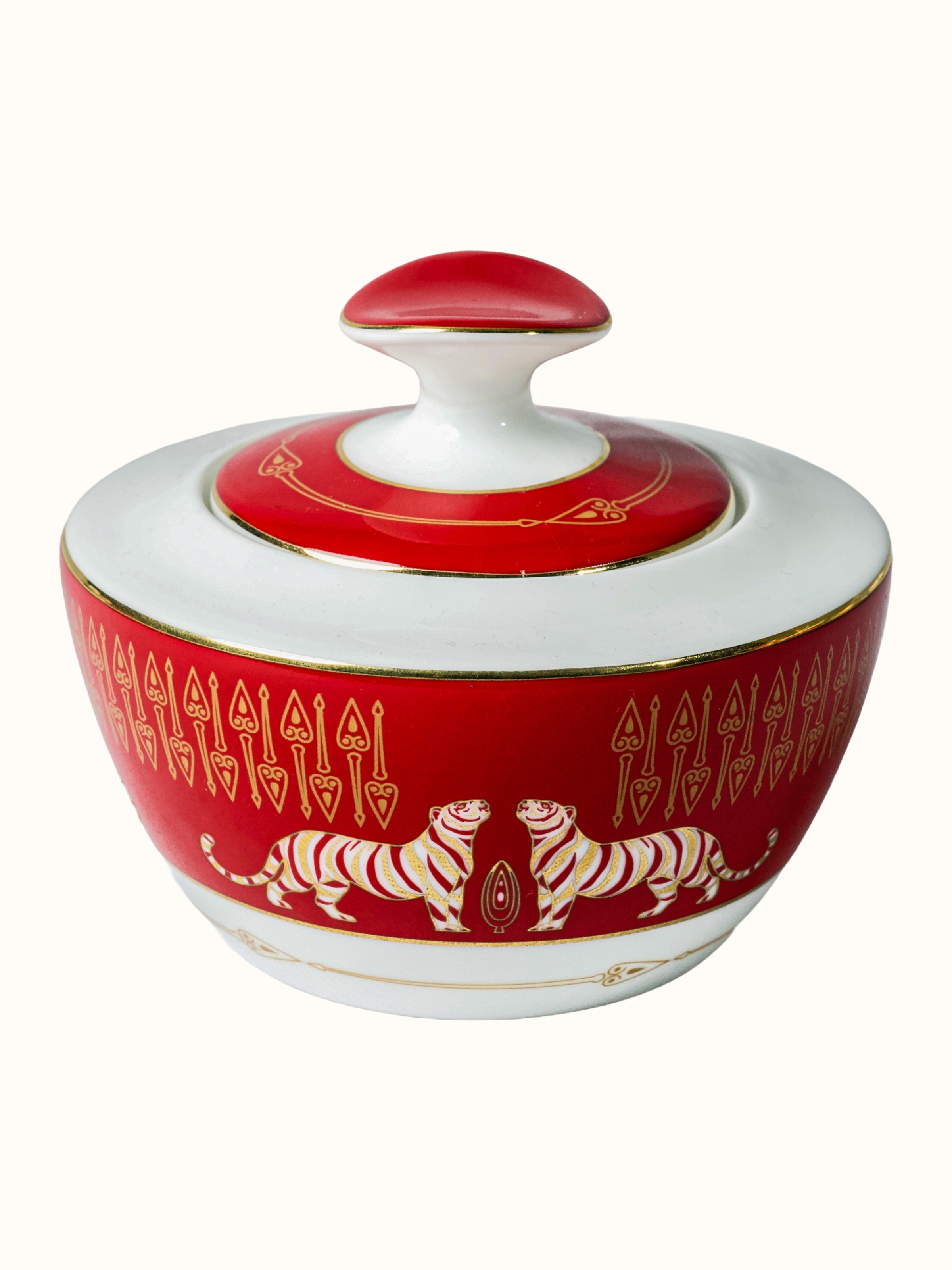 Piece Ceramic Tea Set With Hand-Applied Gold-Accents (7 Pcs)