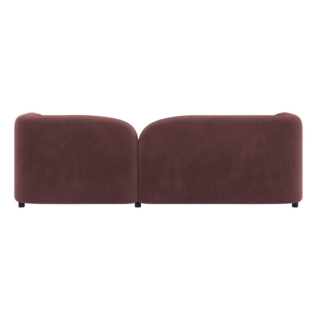 Homro Velvet 3 Seater Sofa in Pink Colour