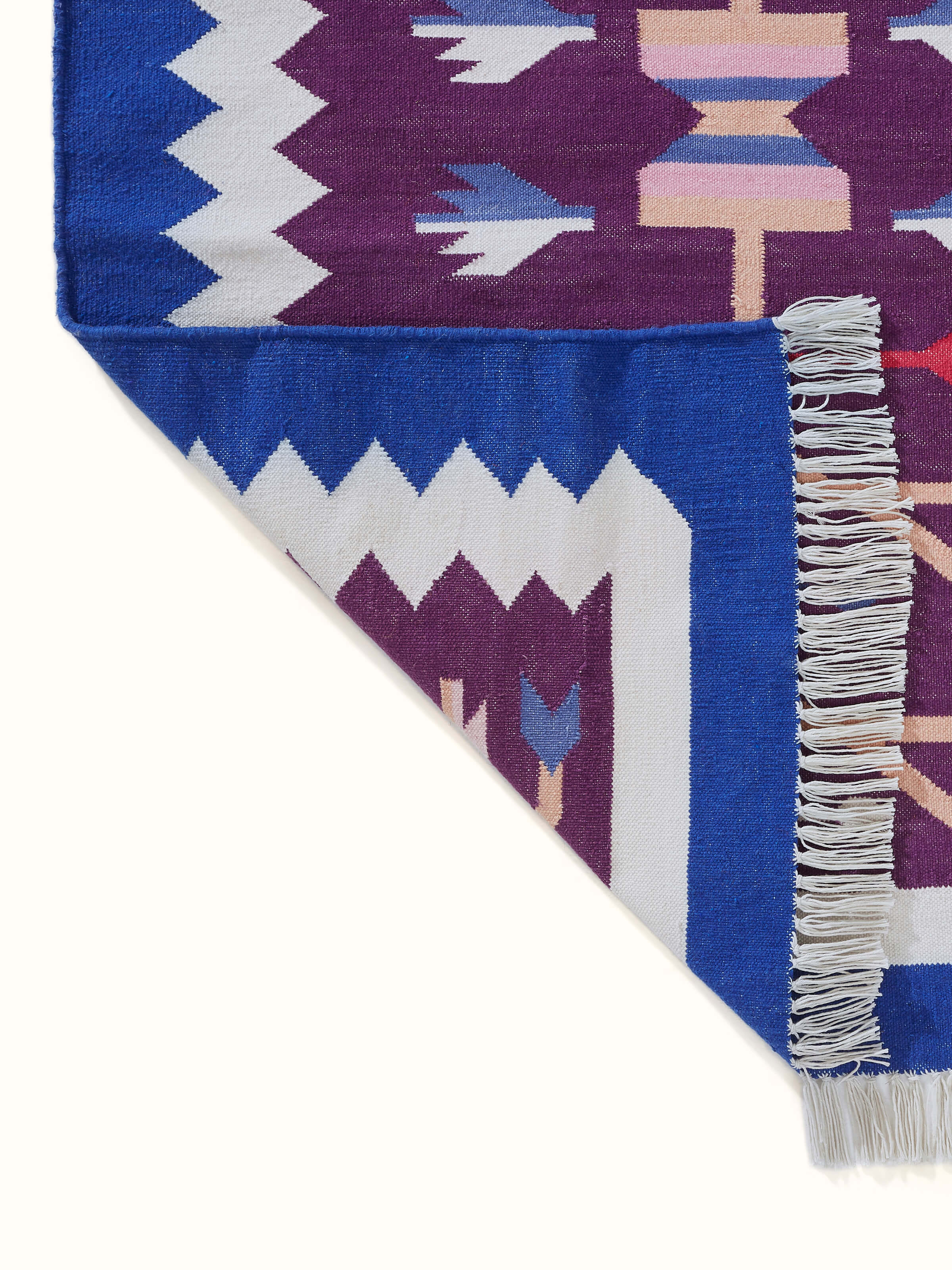 Back view showing the reverse side and craftsmanship of the cotton fabric