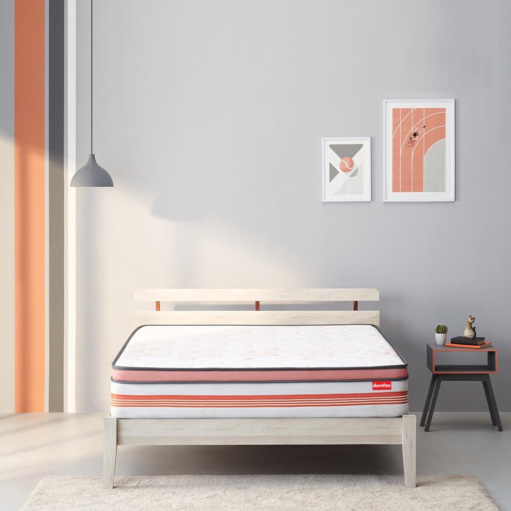 Boltt Plus 3 Zoned NRG Layer Medium Firm Bonnell Spring Euro Top Mattress with Extra Air Circulation and Coolness