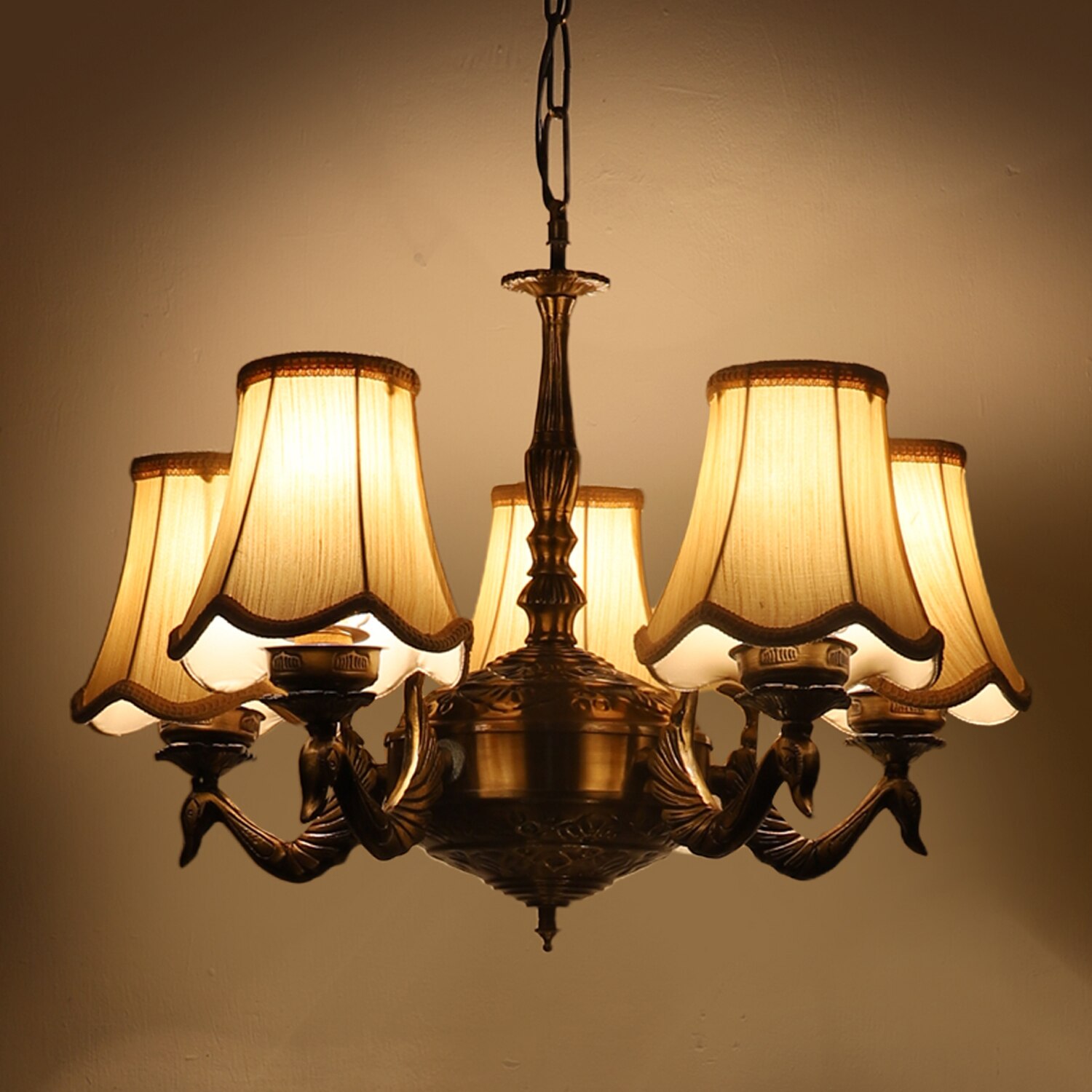 Devansh Gold Wall Mounted Lamp With Black Cotton Shade