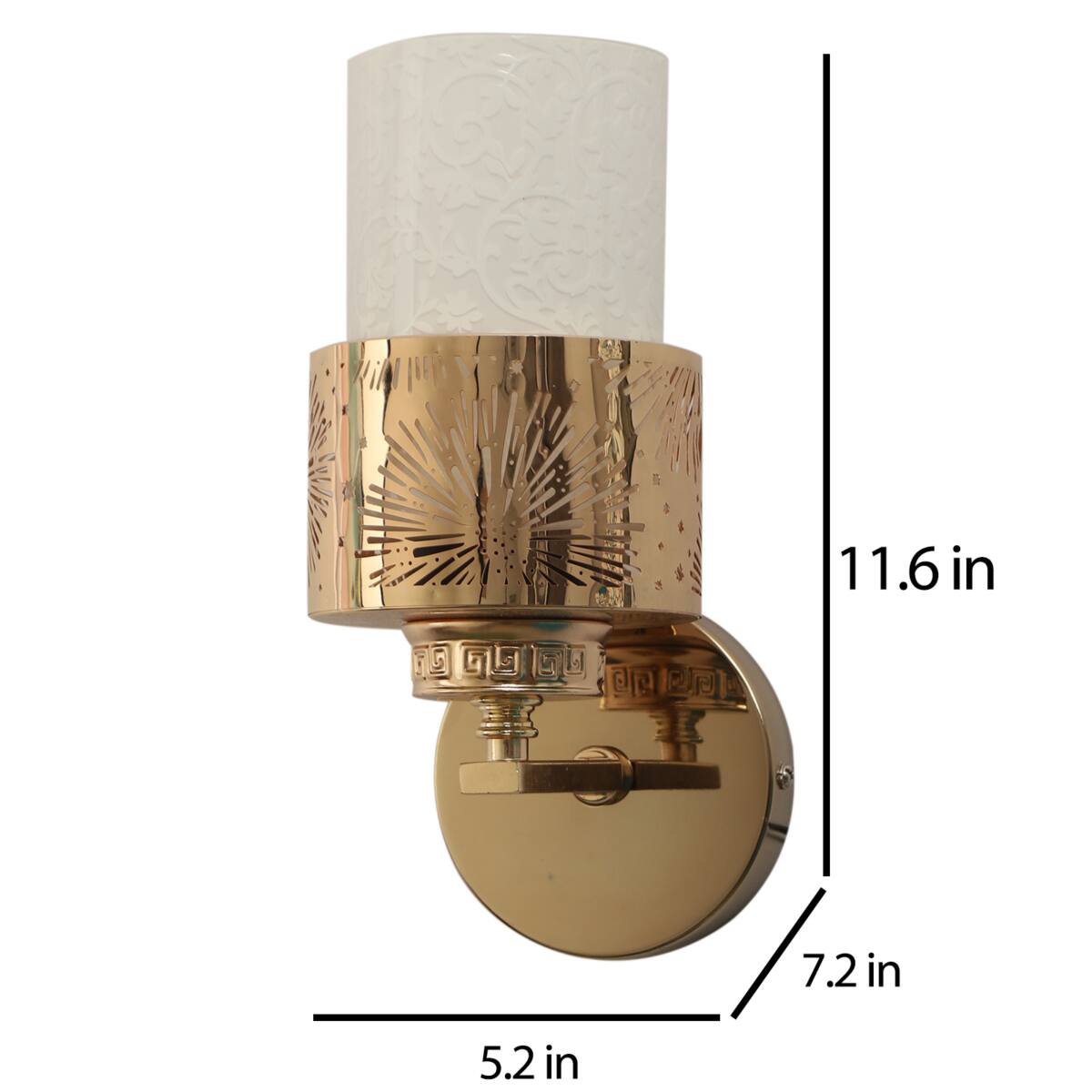 Eliante Modern Wall Lights Mild Steel & Glass Material Gold & White Finish - Eliante