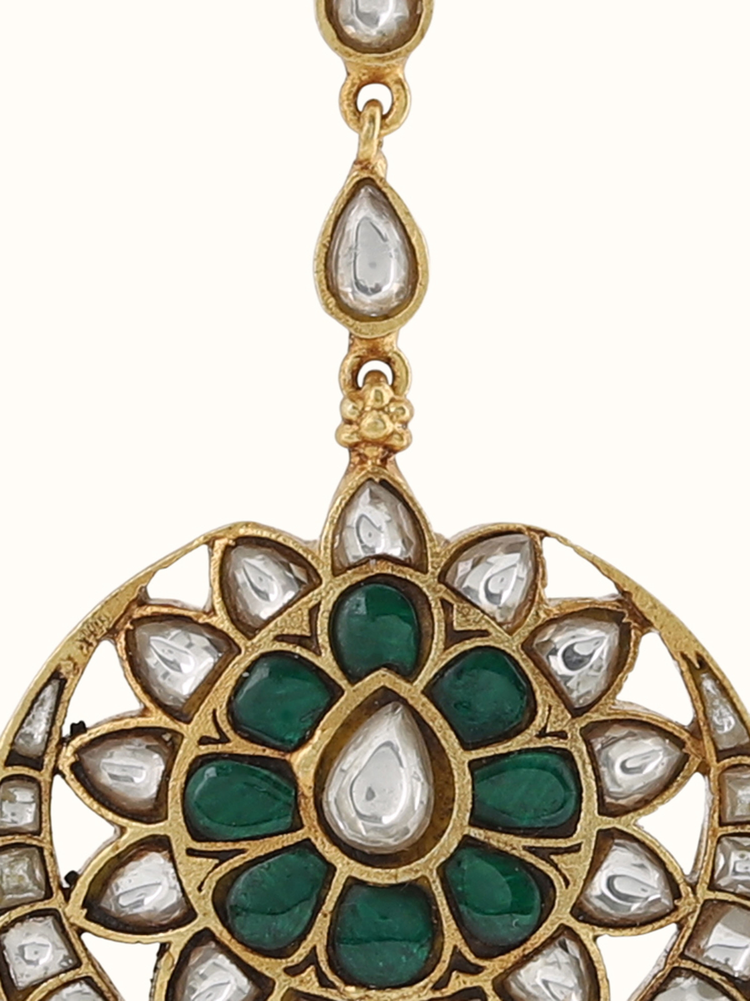 Detail shot of Guttapusalu Silver Maangtika