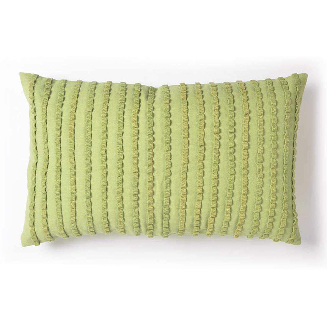 Embellished Lime Lumbar Cushion Cover