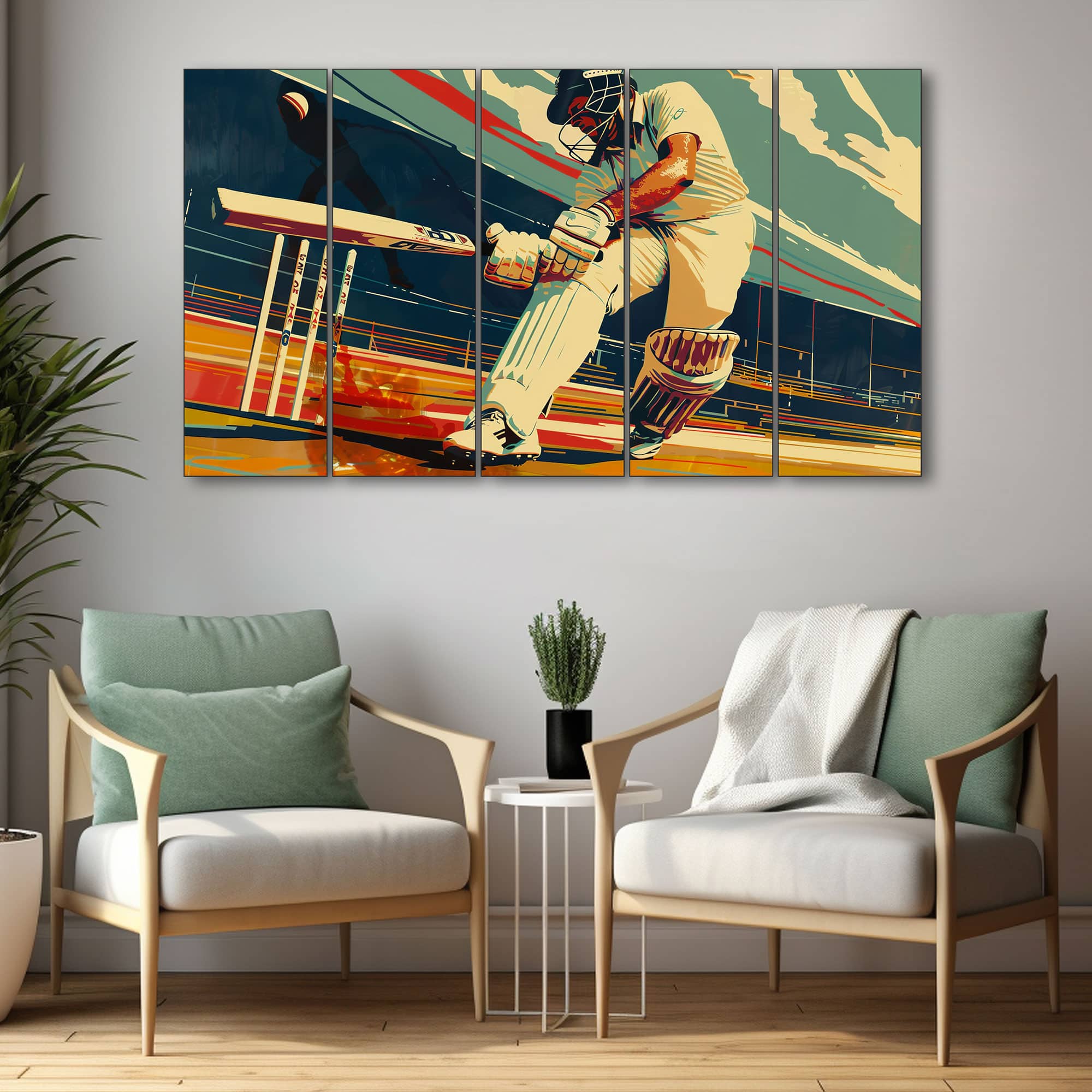 The Castle Decor Sports Wall Painting Wooden Framed 27x48 Inch - The Castle Decor