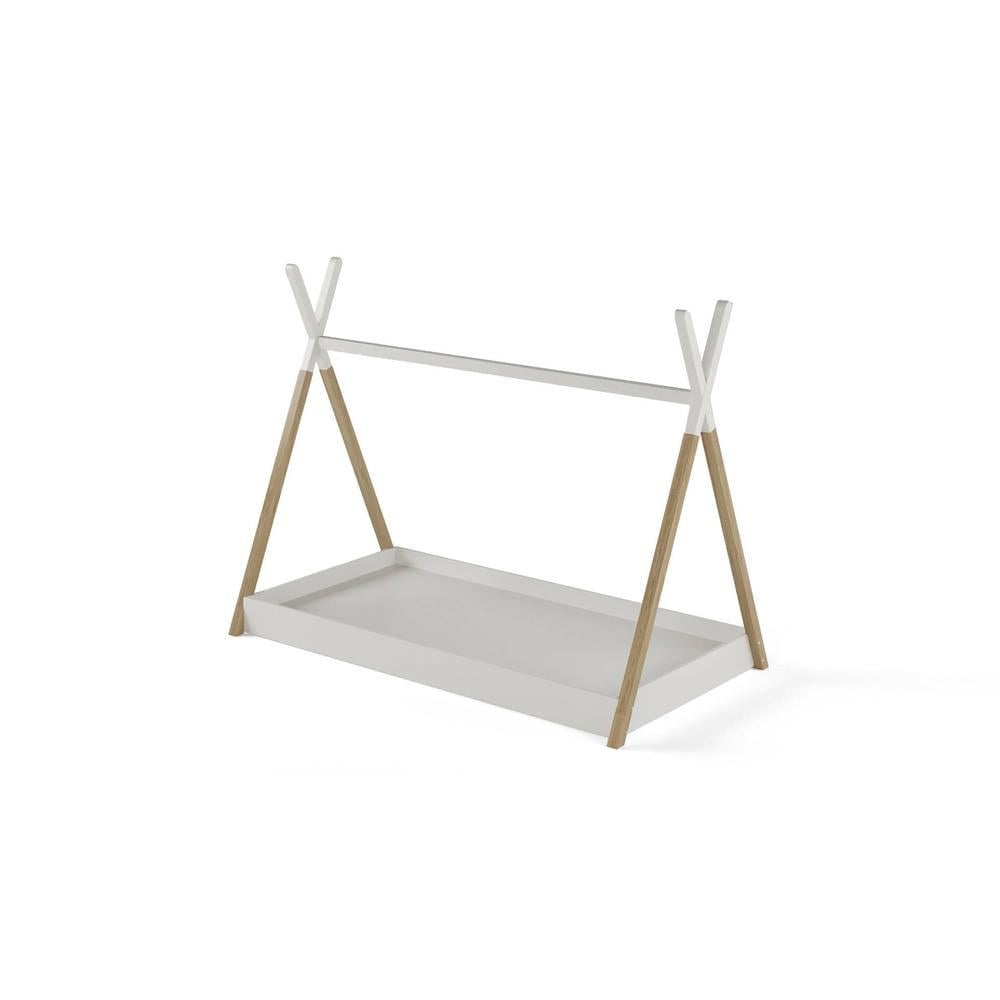 Camping Out Engineered Wood Bed in White Colour
