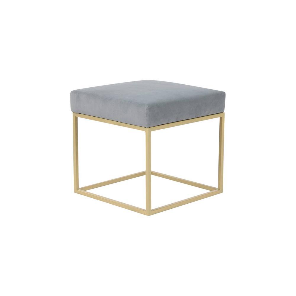 Benton Nesting Clear Glass Coffee Table Set With 2 Stools In Gold Finish
