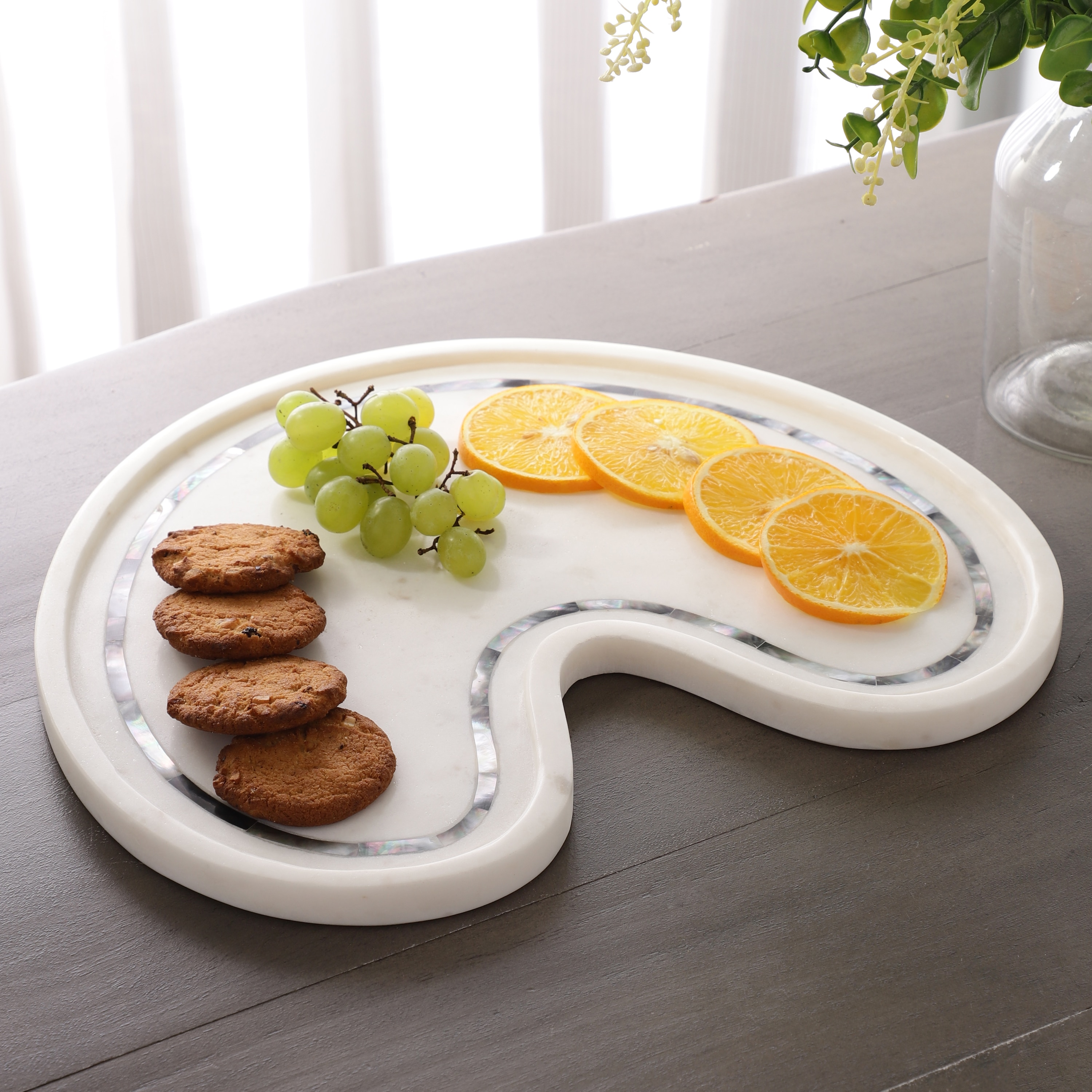Mop Inlay Marble Platter
