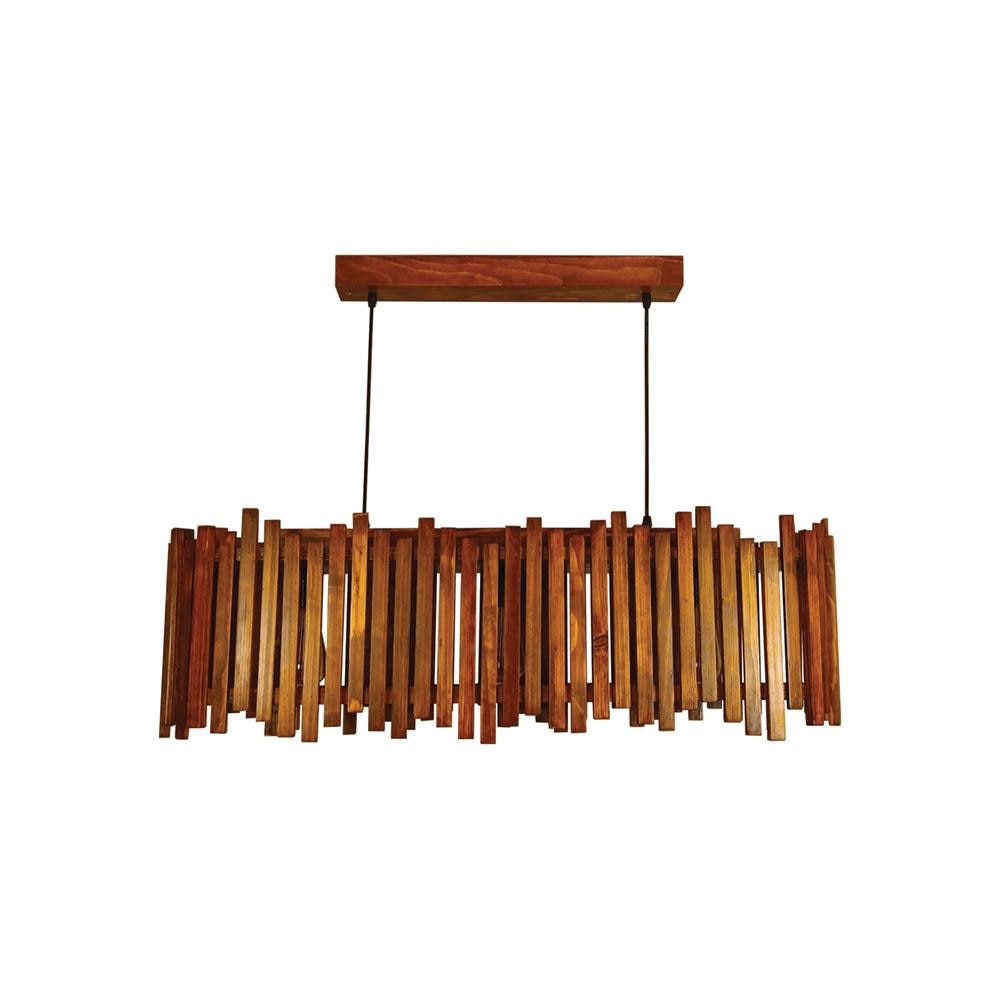 Palisade 36 Centrum Brown Wooden 3 Series Hanging Lamp