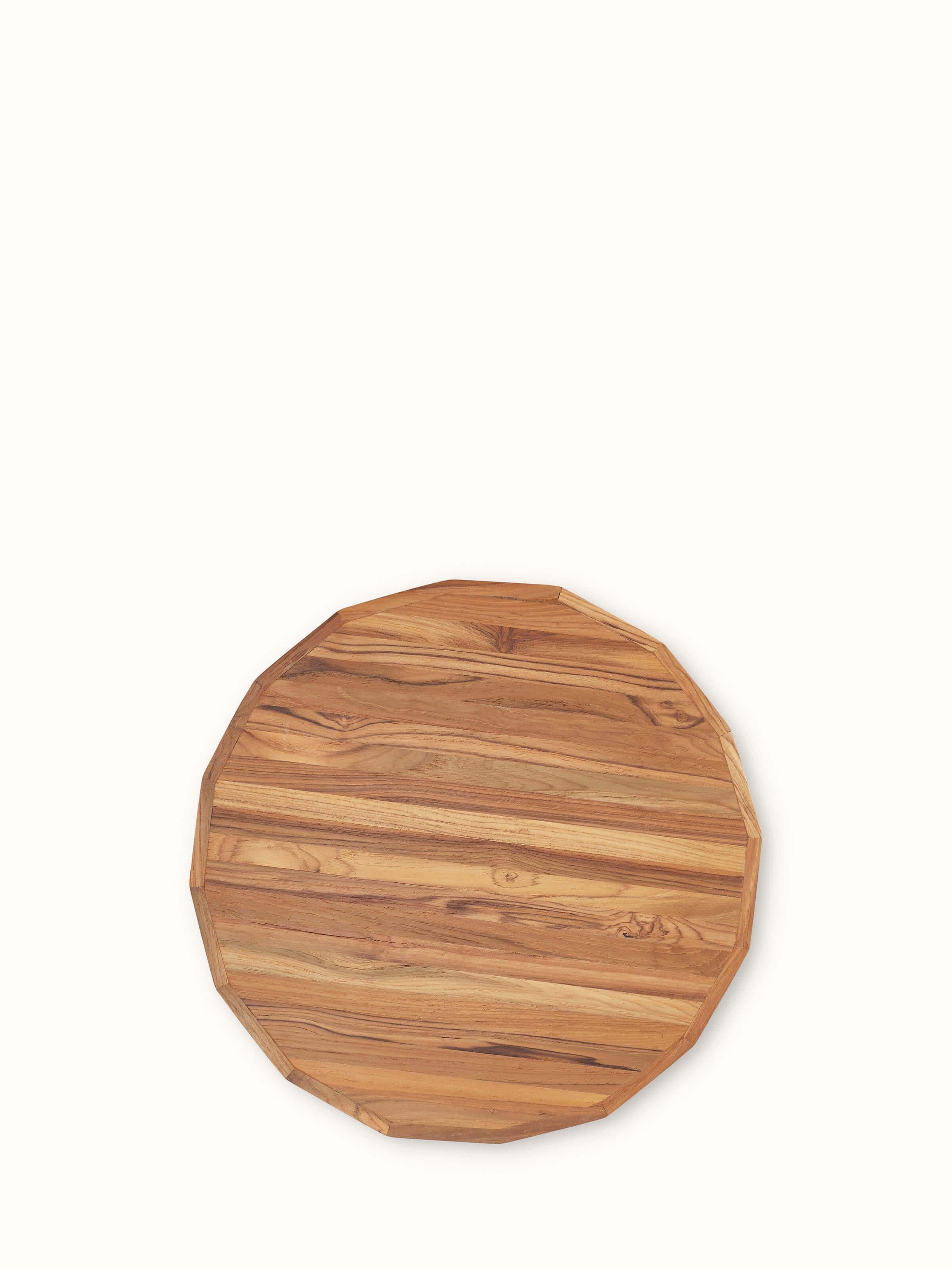 Top view of Marquetry wood & MDF serving tray (12 x 12 inches) showcasing the overall design and inlaid patterns