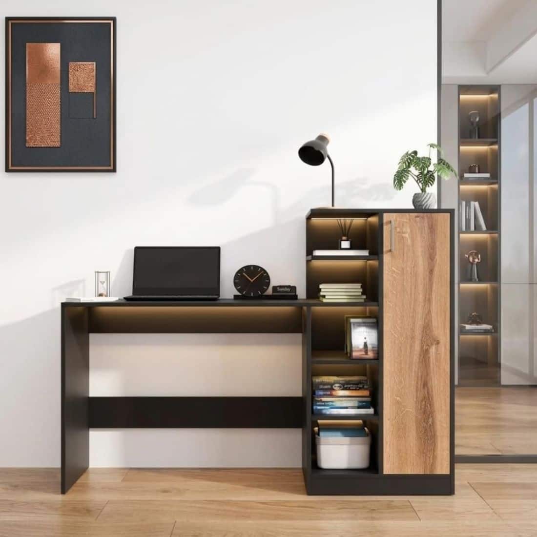 Spydercraft Dyna Modern Study Table in Black Finish - Spydercraft