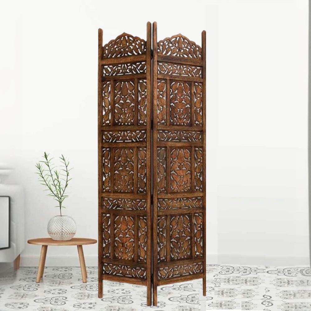 Lendall Solid Wood 4 Panel Room Divider