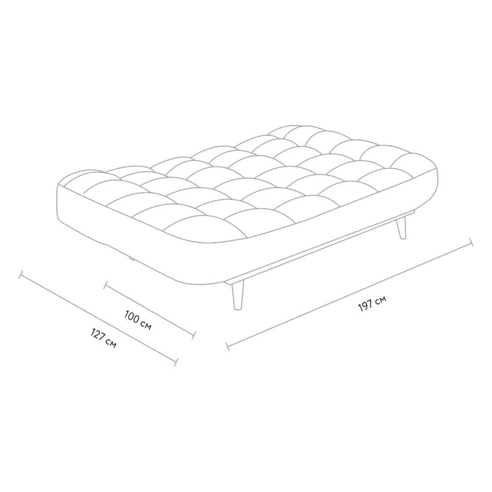 Bonnes 3 Seater Sofa Cum Bed In Navy Blue Color