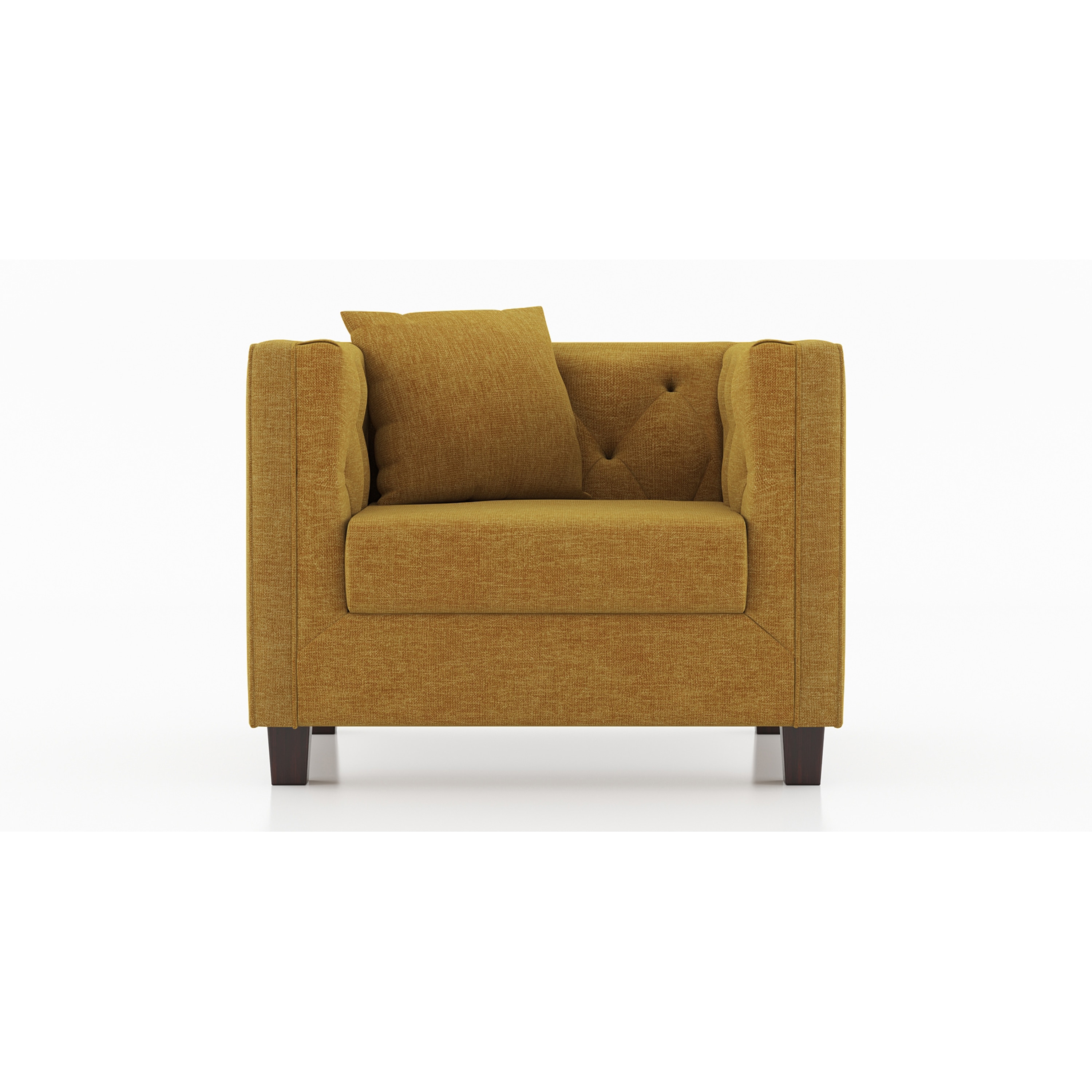 Windsor 1 Seater Seater Fabric Sofa (Colour: Ochre)