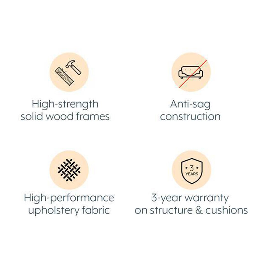 Apollo Sofa Set (Colour : Birch Beige, Cushion : Soft, Back Type : Regular, Seater : 3+1+1)