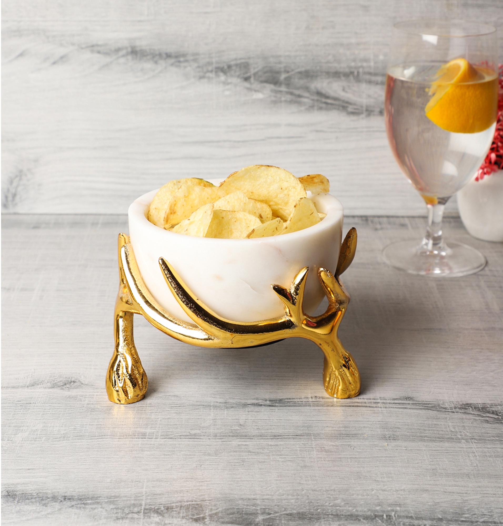 Opulent Antler Marble Centerpiece - NikkisPride