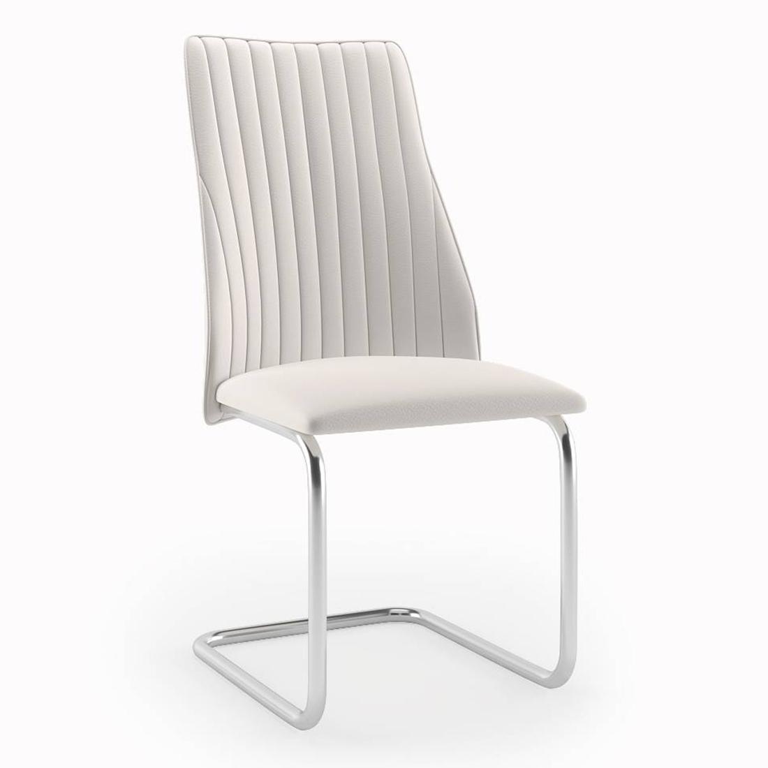 Sanchez 4 Seater Round Table With Set Of 4 Ingrid Dining Chairs (Finish- White)
