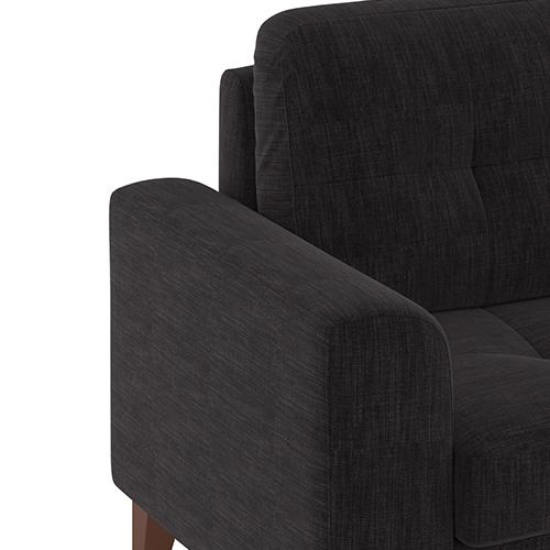 Verona Premium 1 Seater Fabric Sofa in Graphite Grey Colour