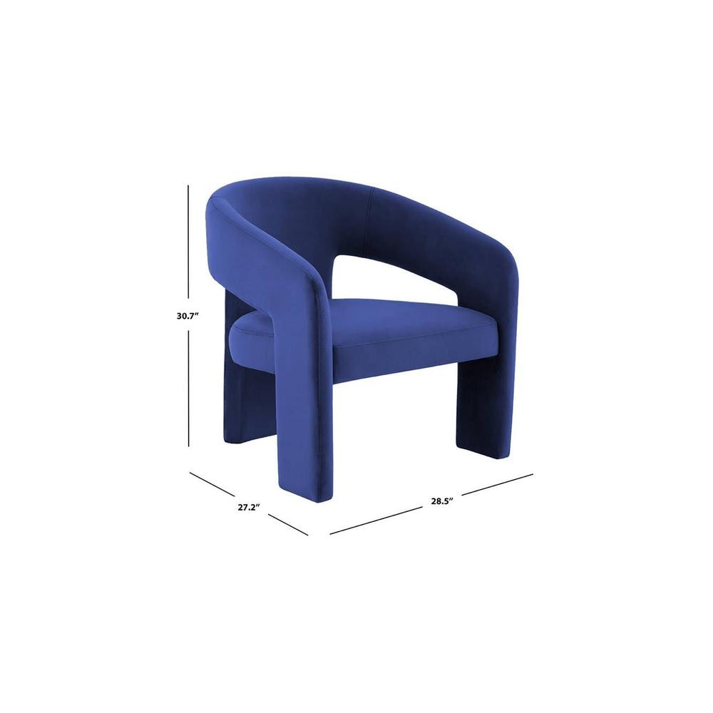 Ashley Velvet Accent Chair in Navy Blue Colour