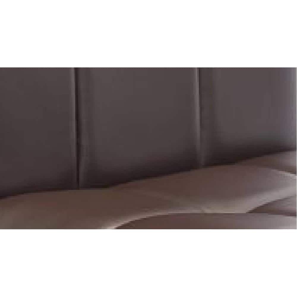 Cadbury Handrest Swivel Leatherette Bar Stool in Brown Finish