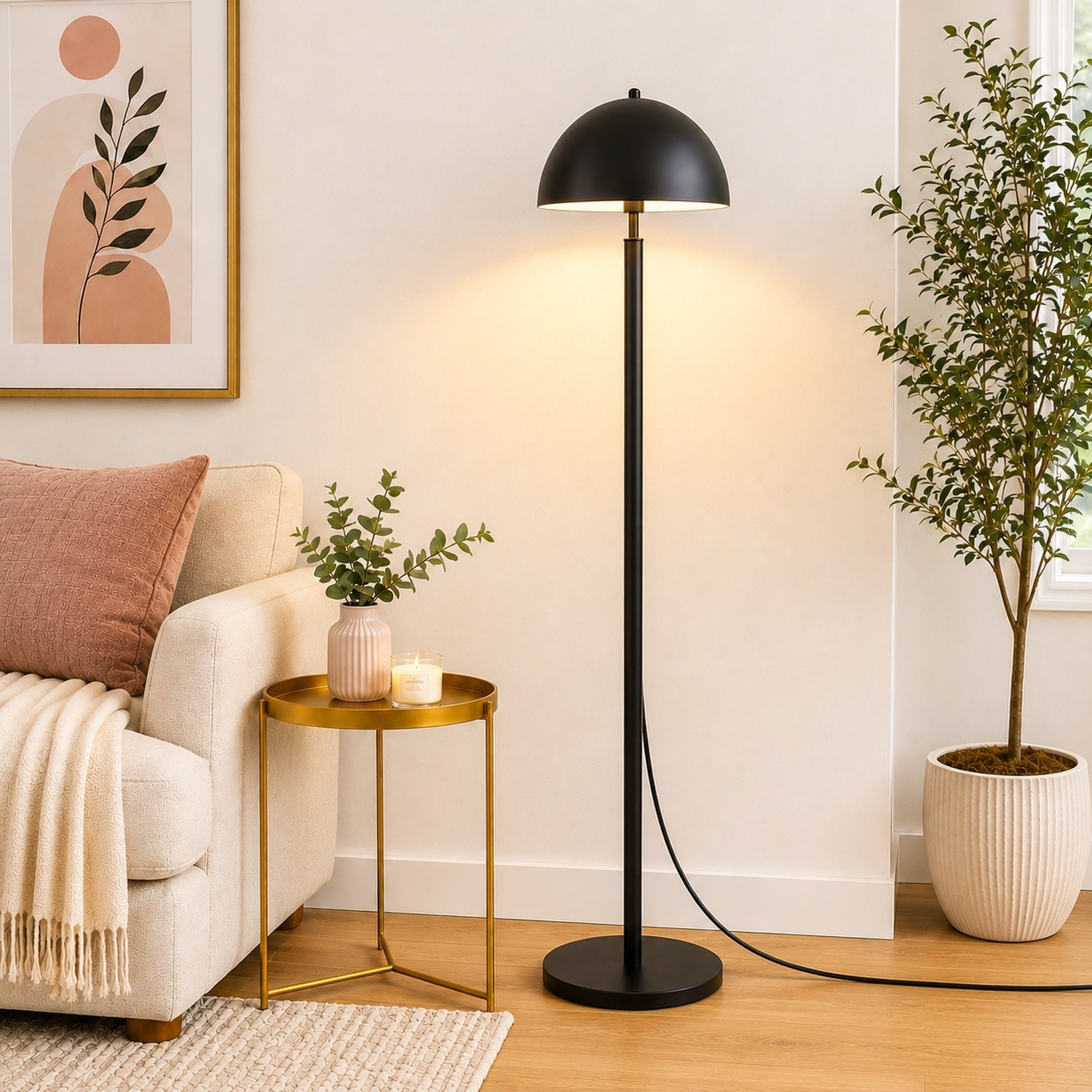 Umbrella Floor Lamp in Black Colour-image-8