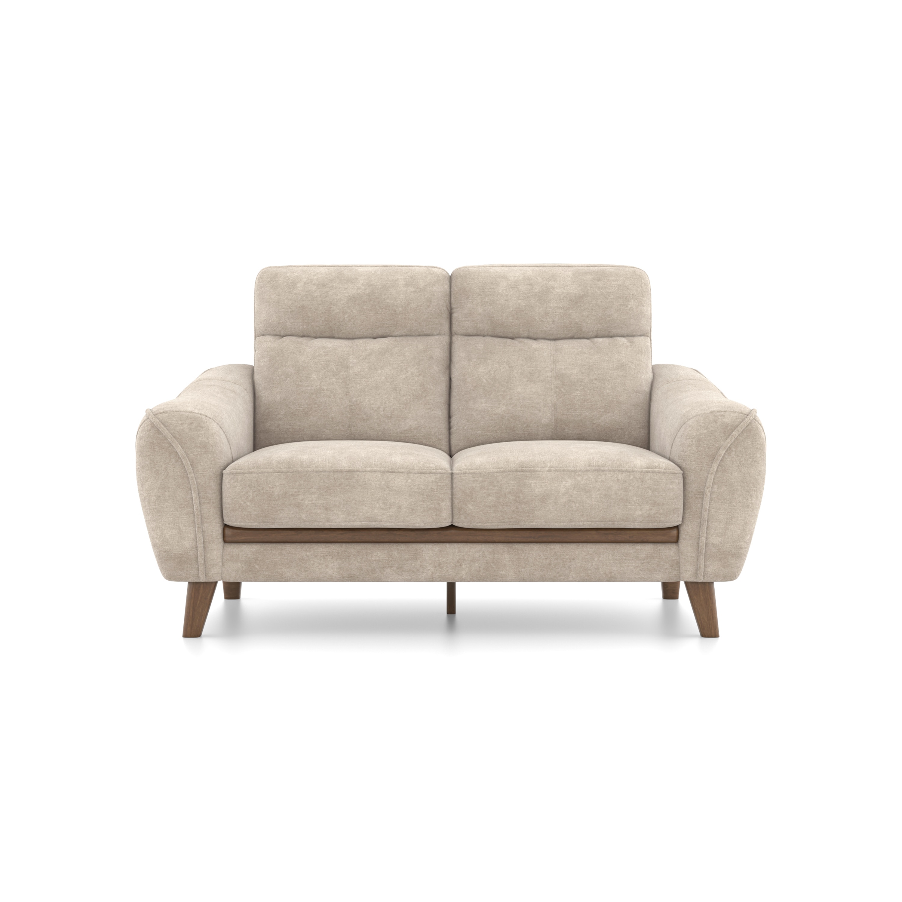 Ronan 2 Seater Fabric Sofa In Beige Colour