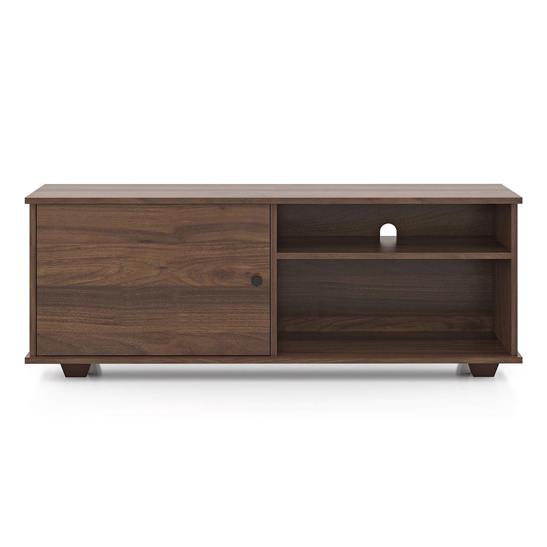 Liam Engineered Wood Free Standing TV Unit in Classic Walnut Finish