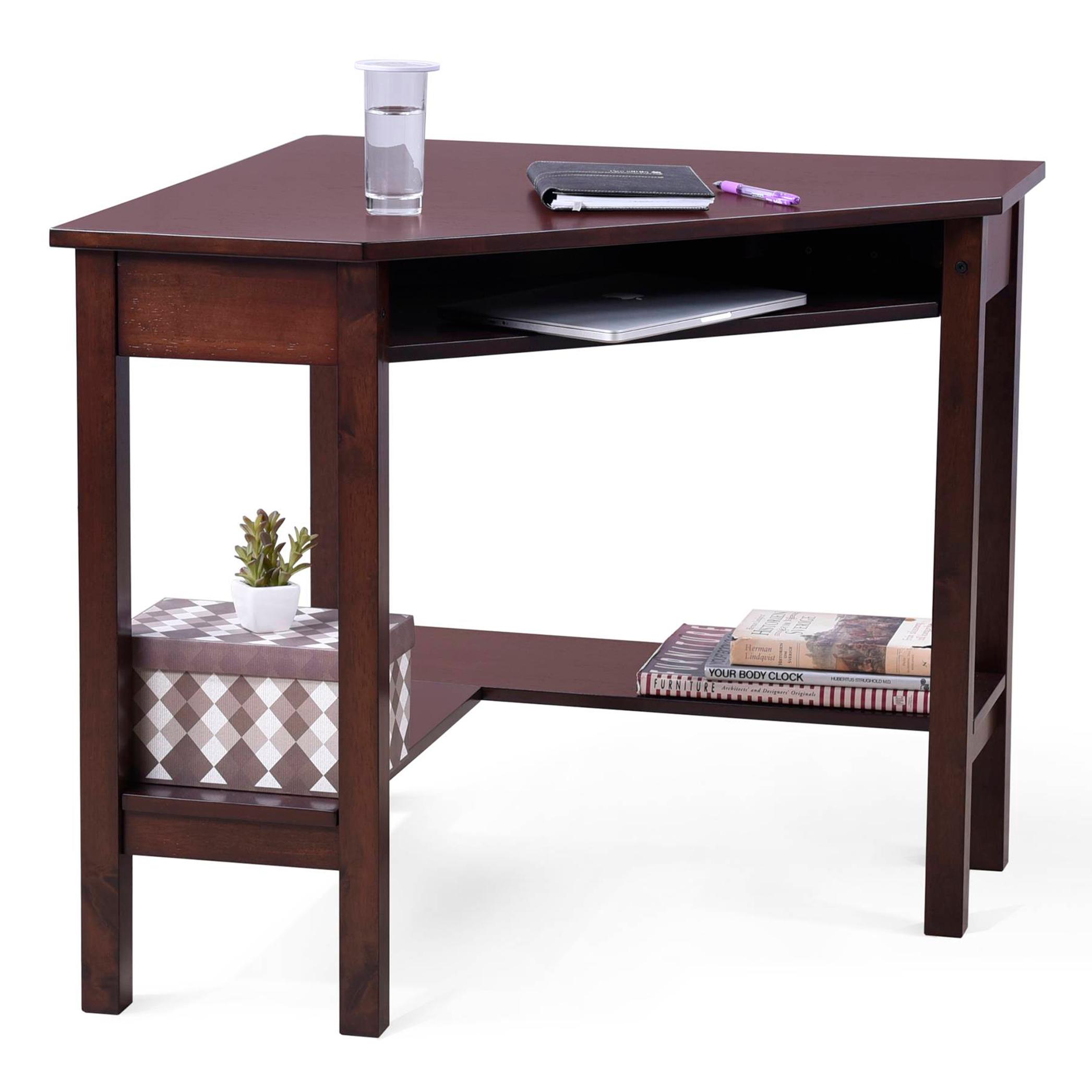 Collins Solid Wood Study Table in Dark Walnut Finish