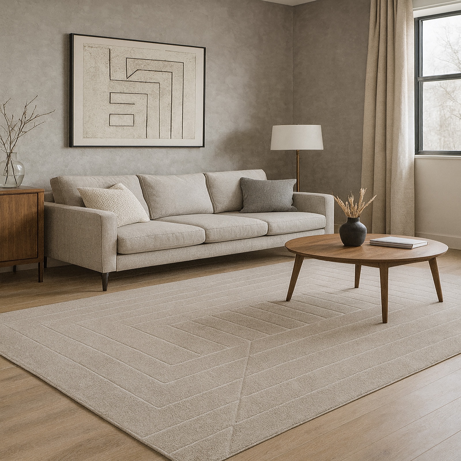 Linear Maze Carpet 5 X 7 - The Woven Legacy