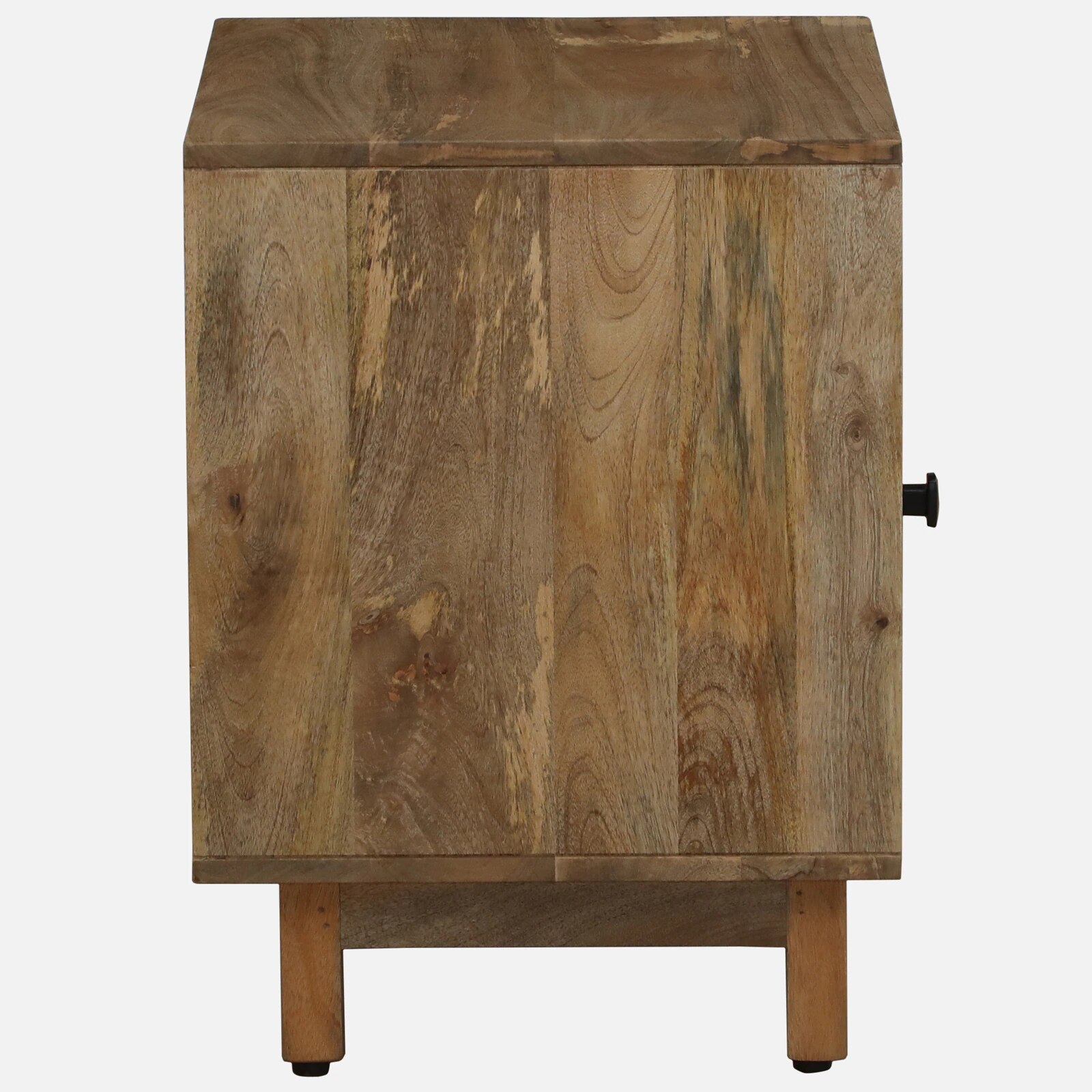 Mario Mango Wood Hand Painted Multicolour 1 Door Small Cabinet In Natural Finish