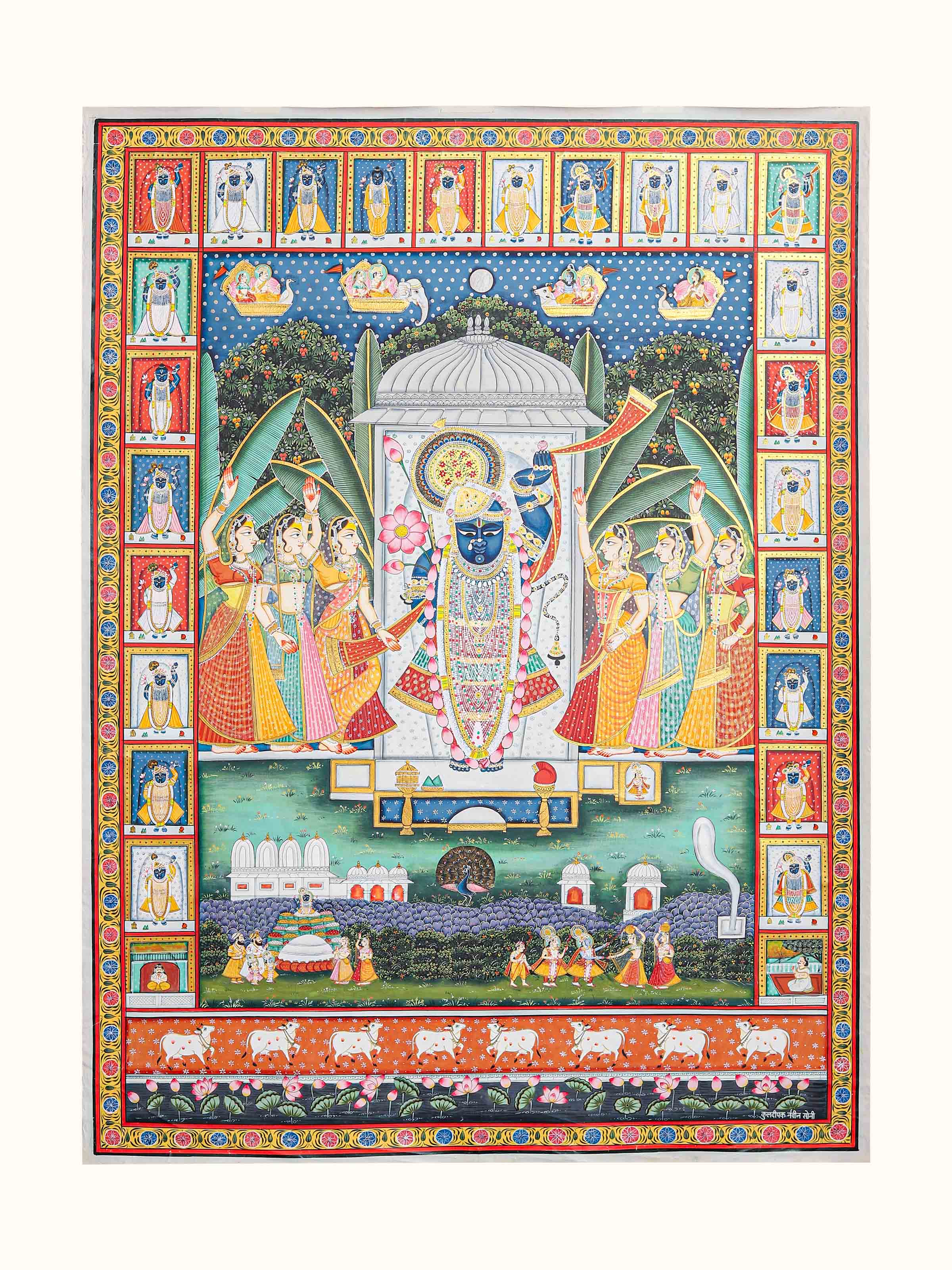 Satrunjay Pat Pichwai Painting