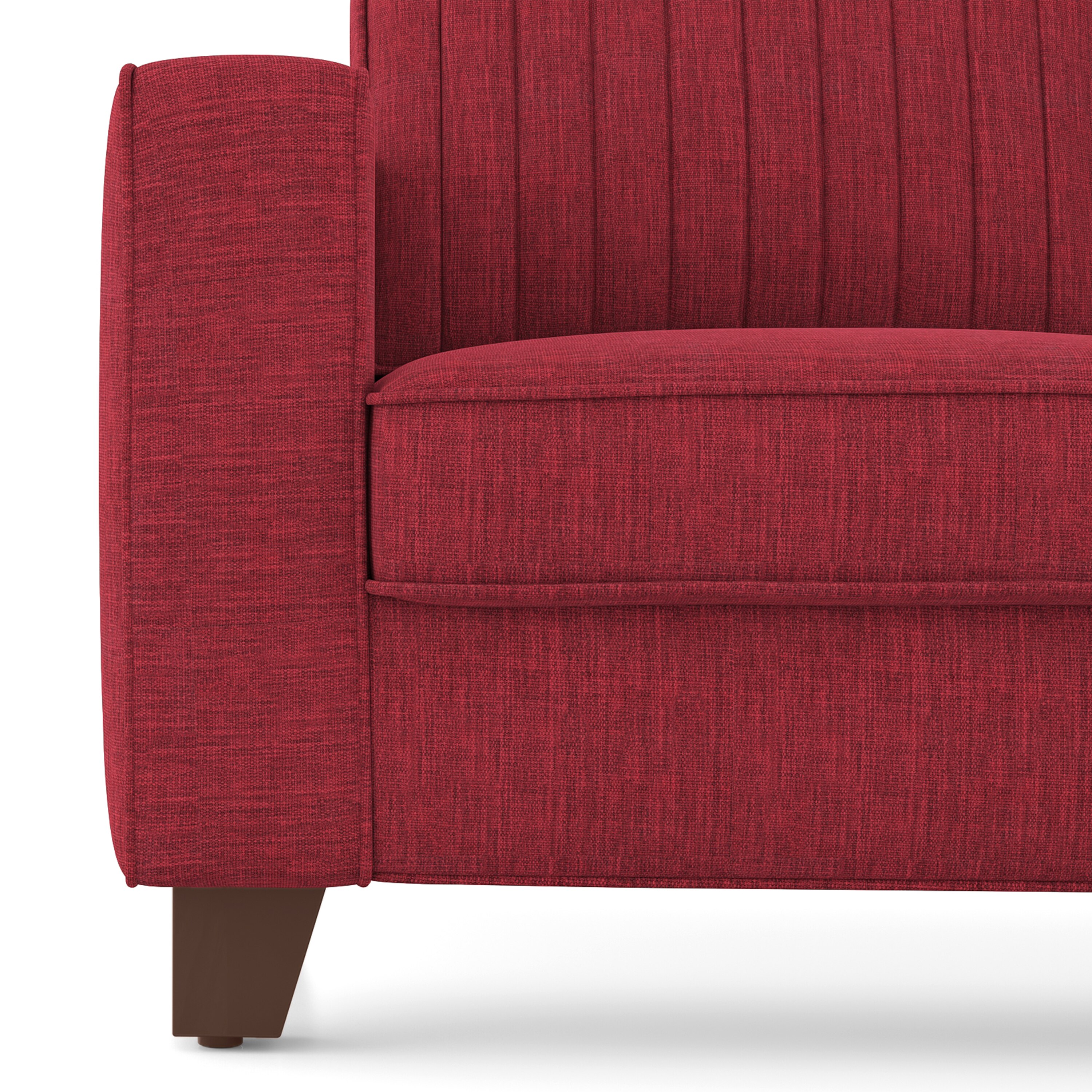 Apollo Neo 2 Seater Fabric Sofa in Salsa Red Colour (Back Height : Regular, Cushion Type : Soft)