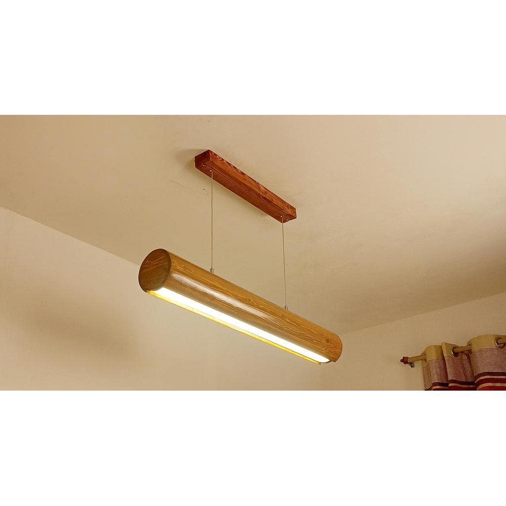 Cedar 36 Brown Wooden LED Hanging Lamp