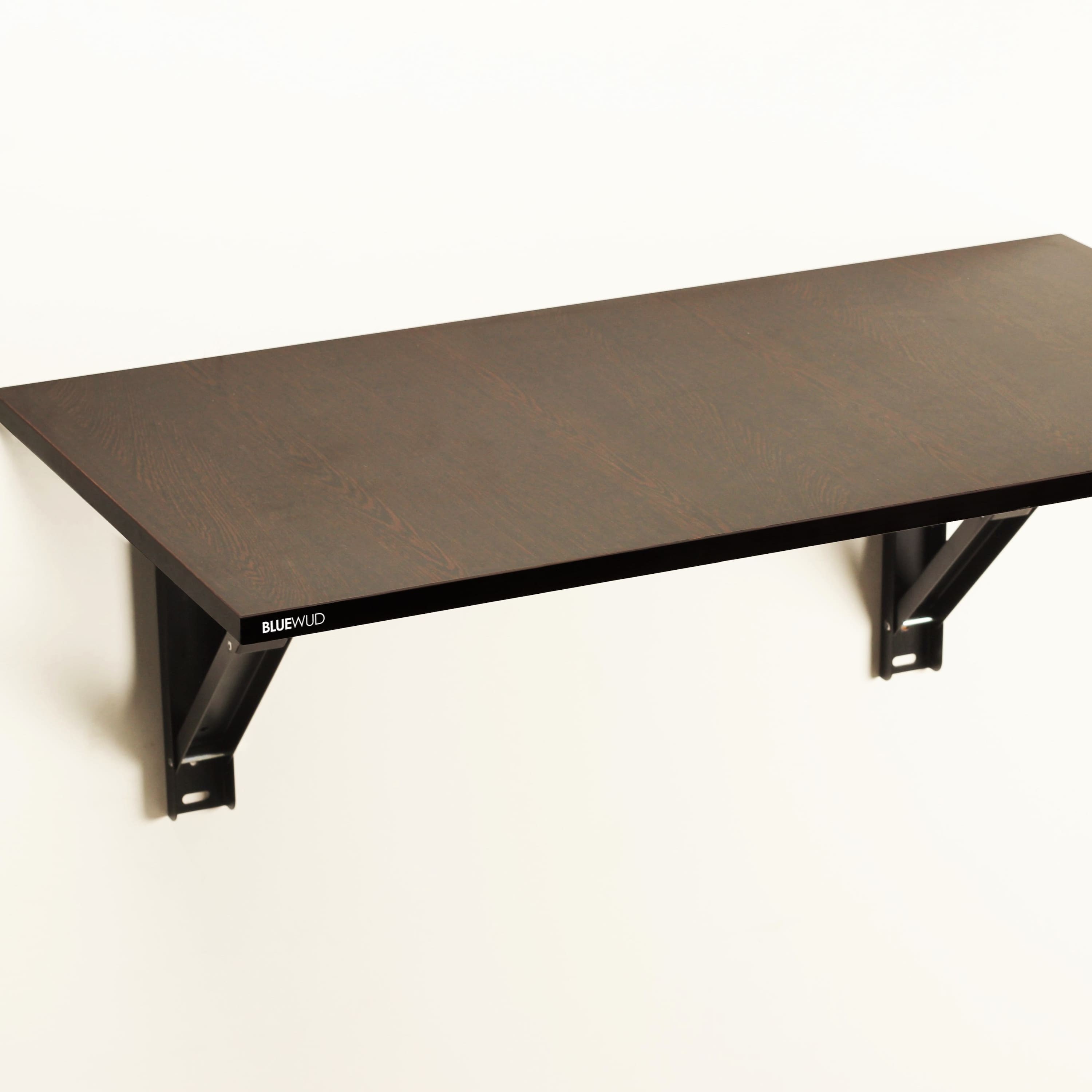 BLUEWUD Hemming Engineered Wood Wall Mount Multipurpose Foldable Study Laptop Table for Home or Office, WFH Desk for Books and D�cor Display for Adults Kids Students (Wenge)