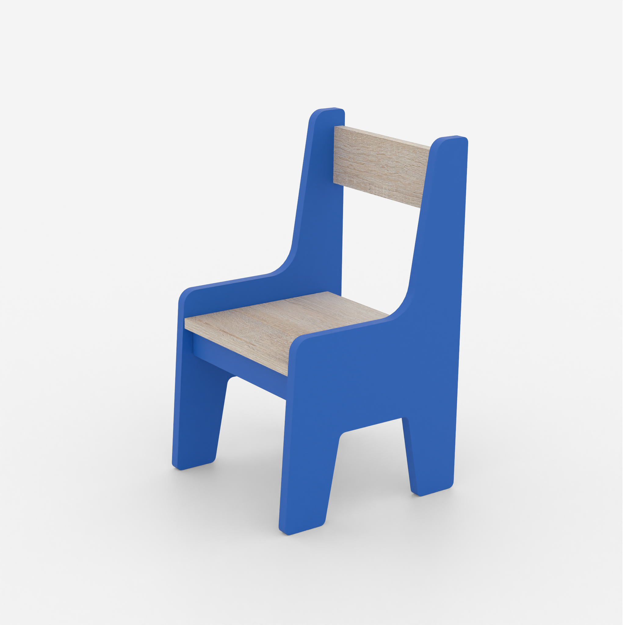 Topolino Engineered Wood Kids Chair in Blue Colour
