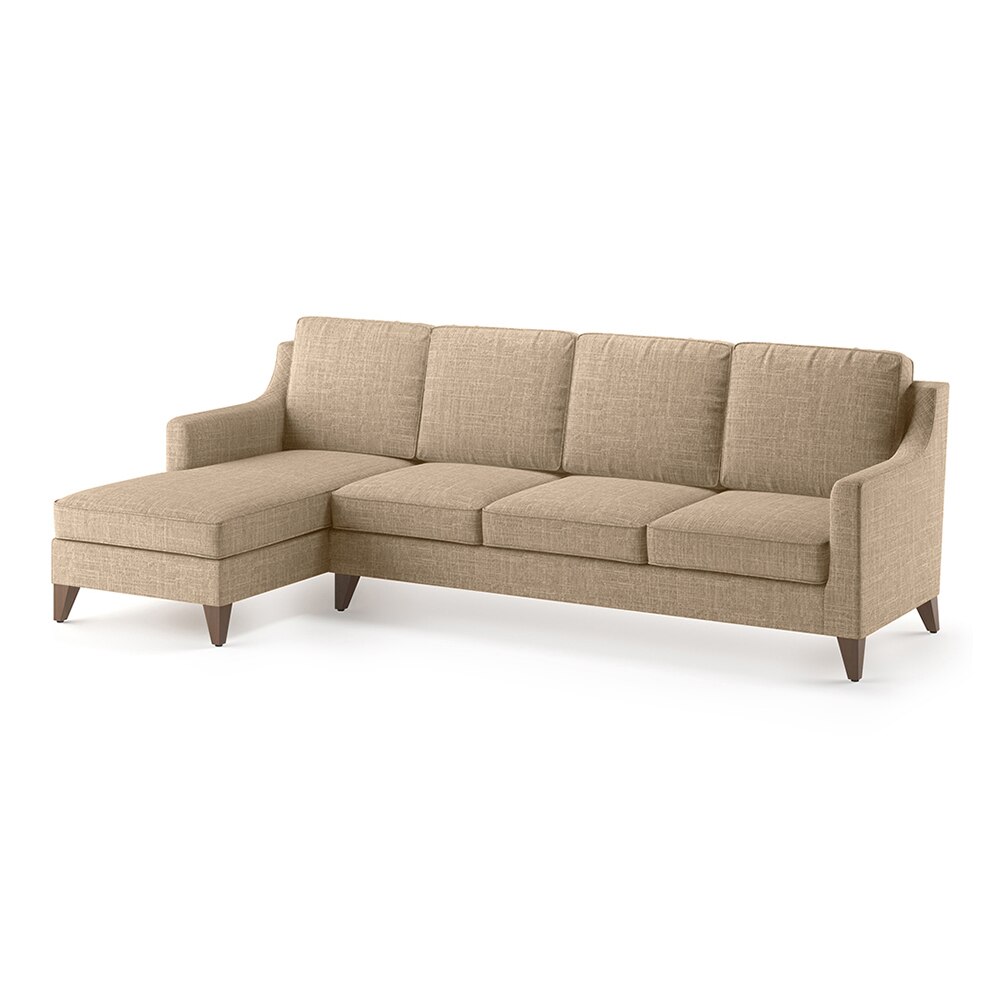 Abbey Sectional Sofa (Colour : Sandshell Beige, Cushion : Soft, Seater : Left Aligned 3 Seater + Left Aligned Chaise)