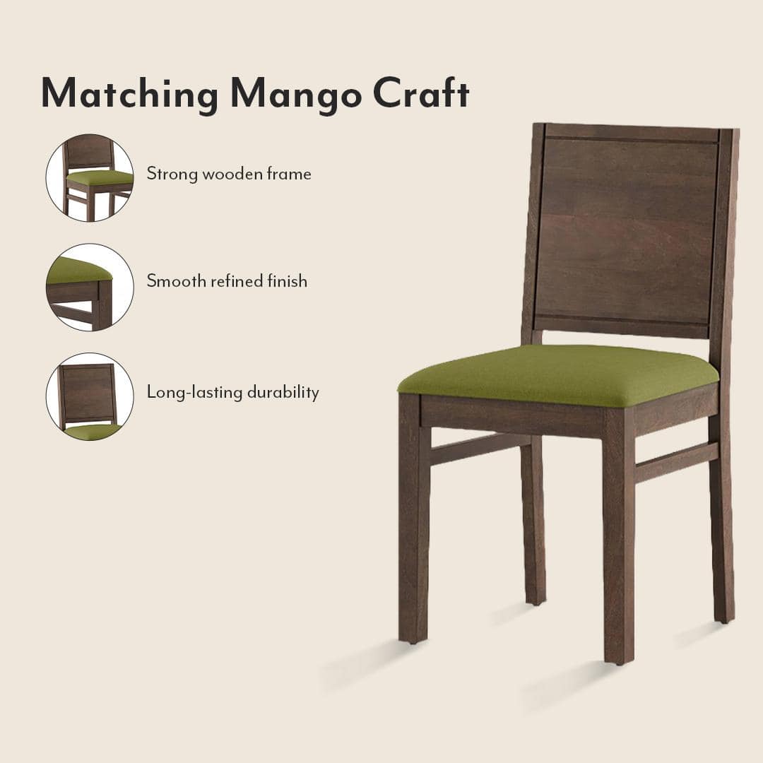 Atlas Solid Wood 4 Seater Dining Table With Atlas Dining Chair Set