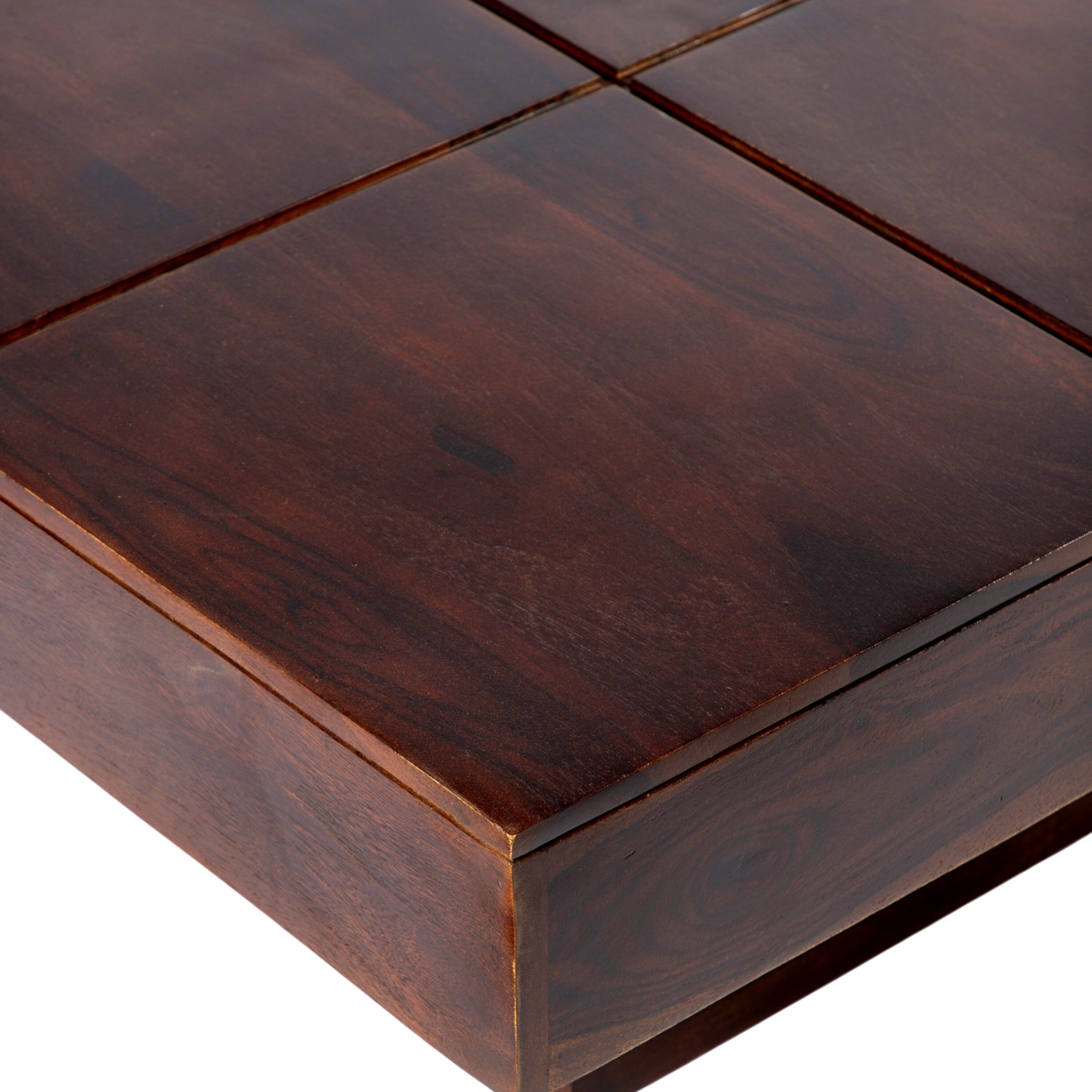 Montreal Sheesham Wood Coffee Table In Walnut Finish